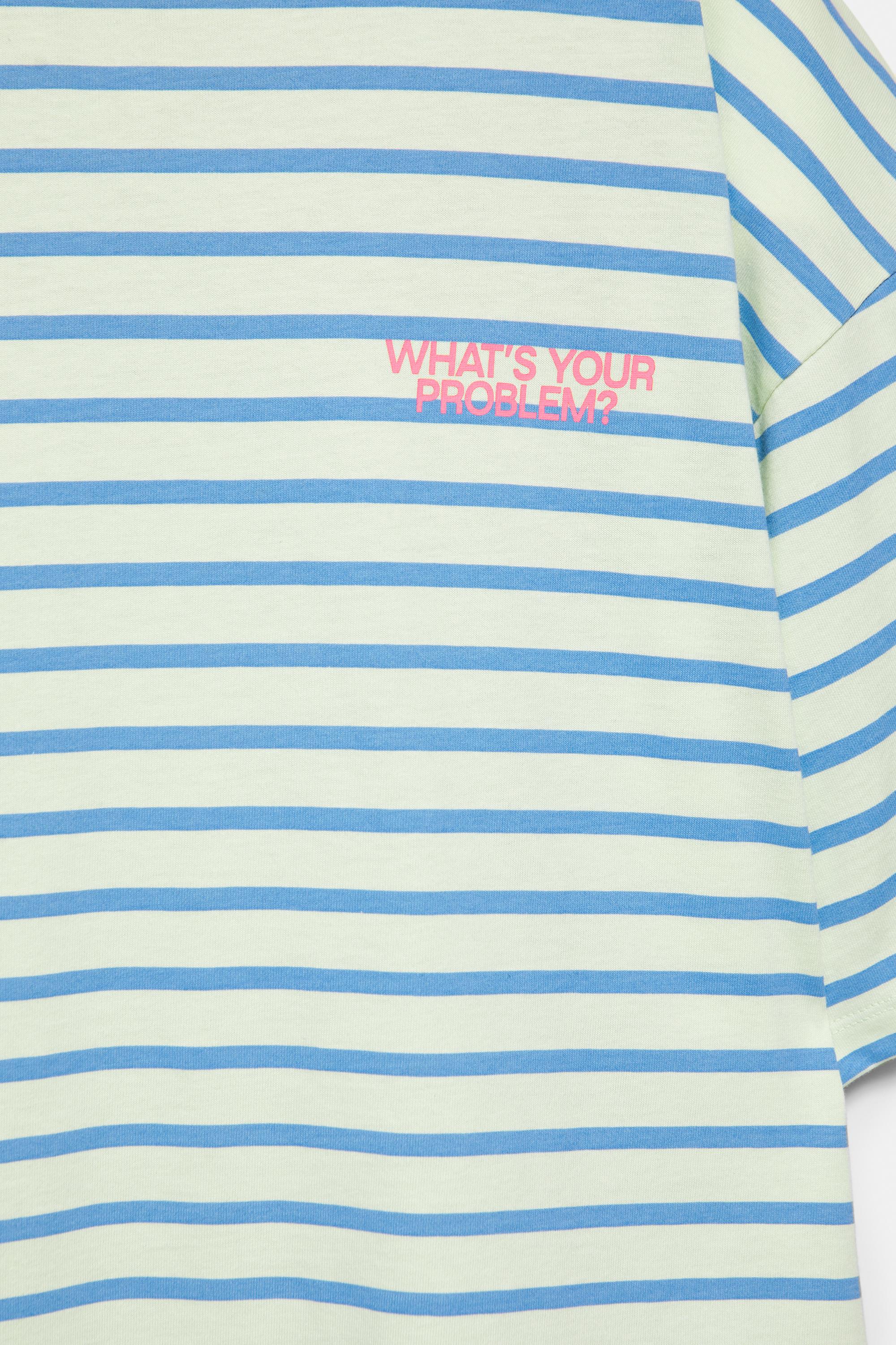 Oversize striped T-shirt — Blue/White