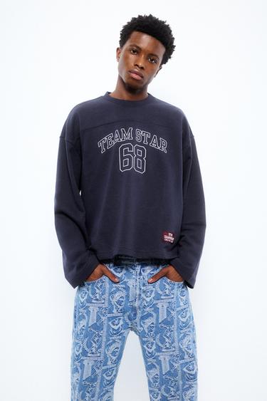 STWD number graphic sweatshirt — Navy 5