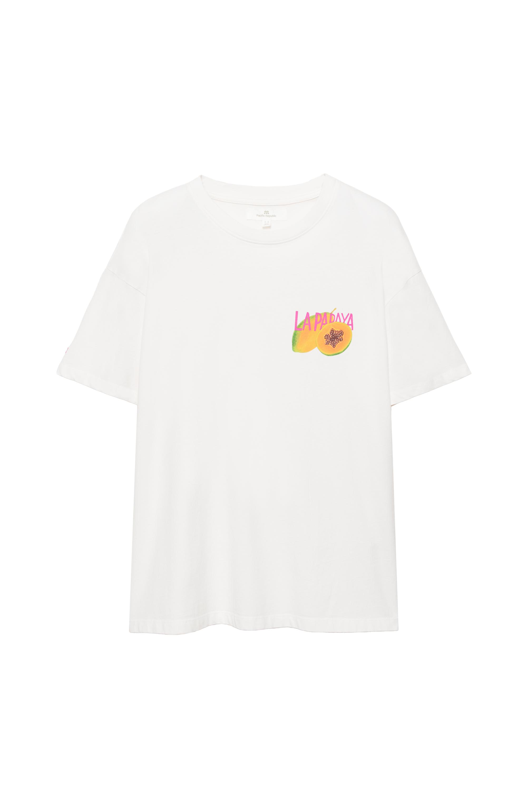 Papaya grafik baskılı t-shirt - Görsel 5