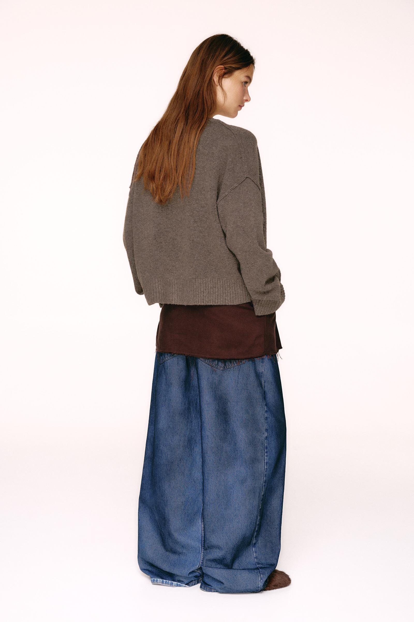 Soft knit cardigan — Brown