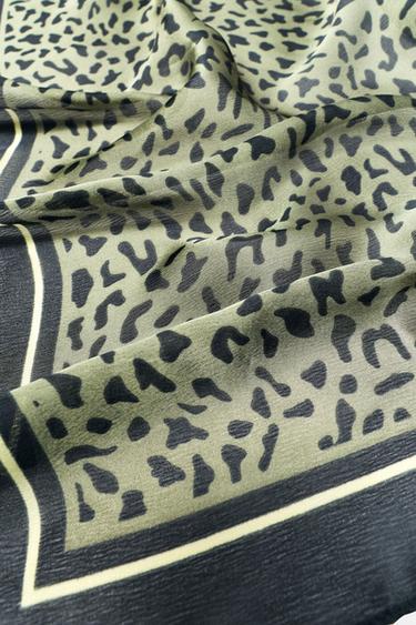 Leopard print bandanna — Green 3