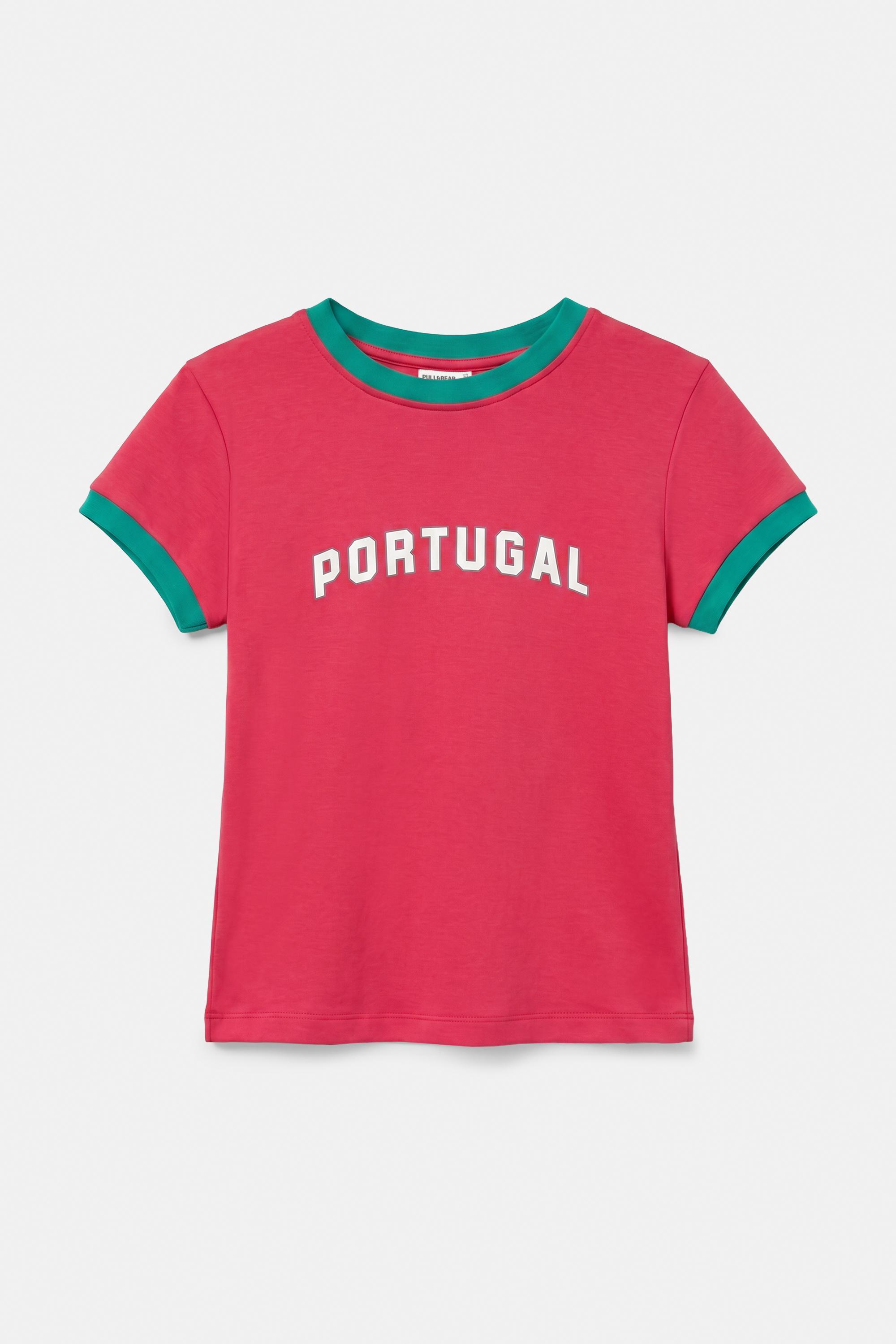 Slim-fit Portugal graphic T-shirt — Red