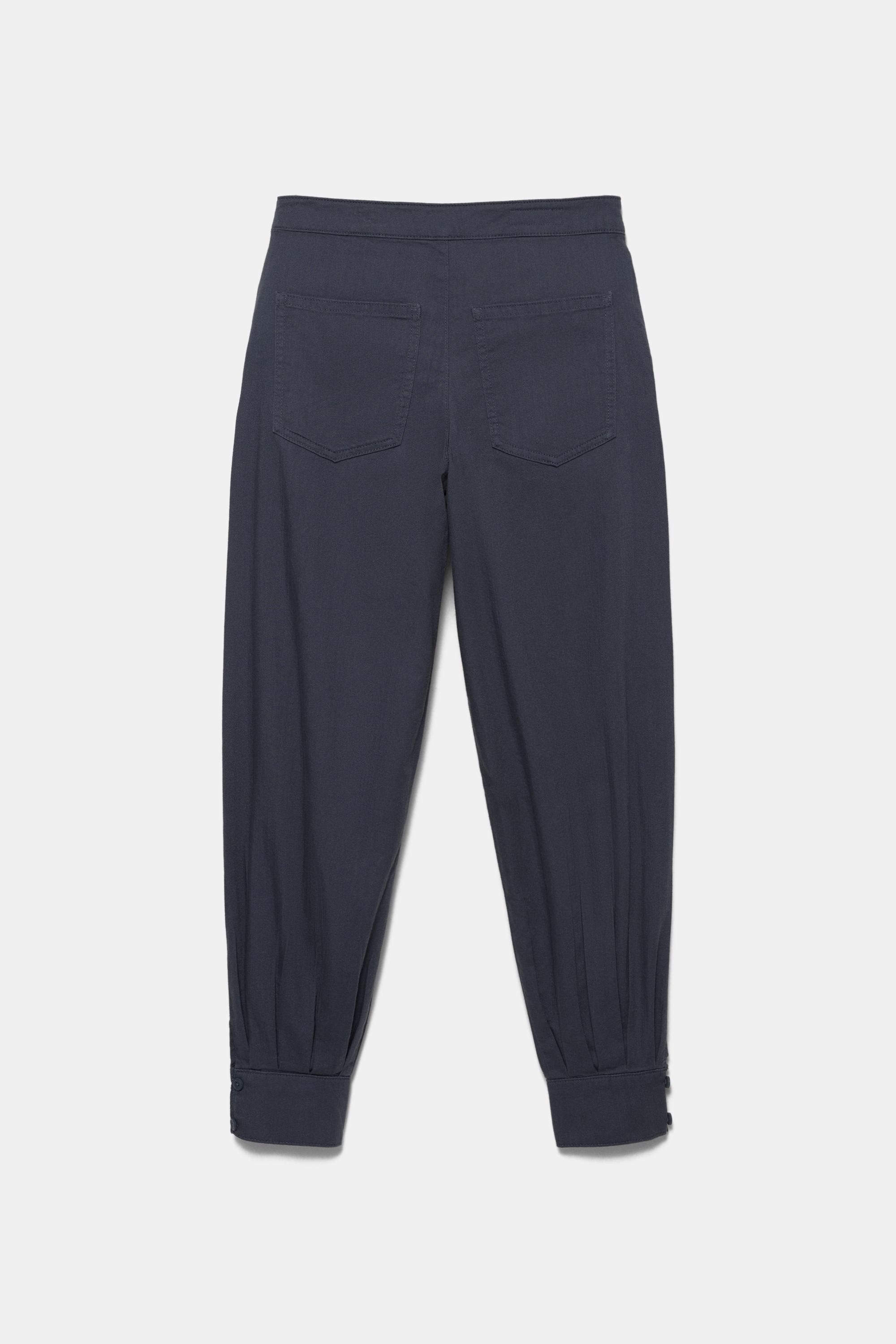 Rustic sarouel trousers — Grey blue
