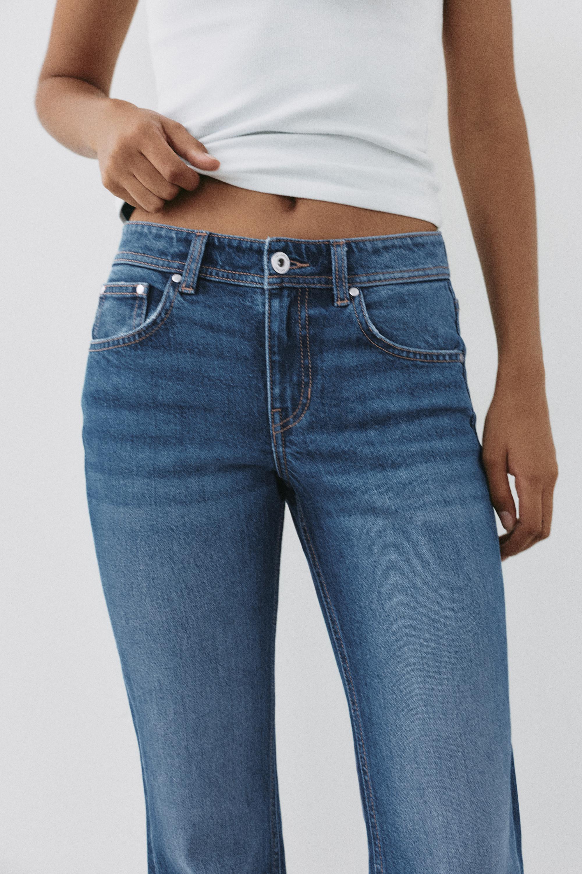 Low-rise boot-cut jeans — Medium blue