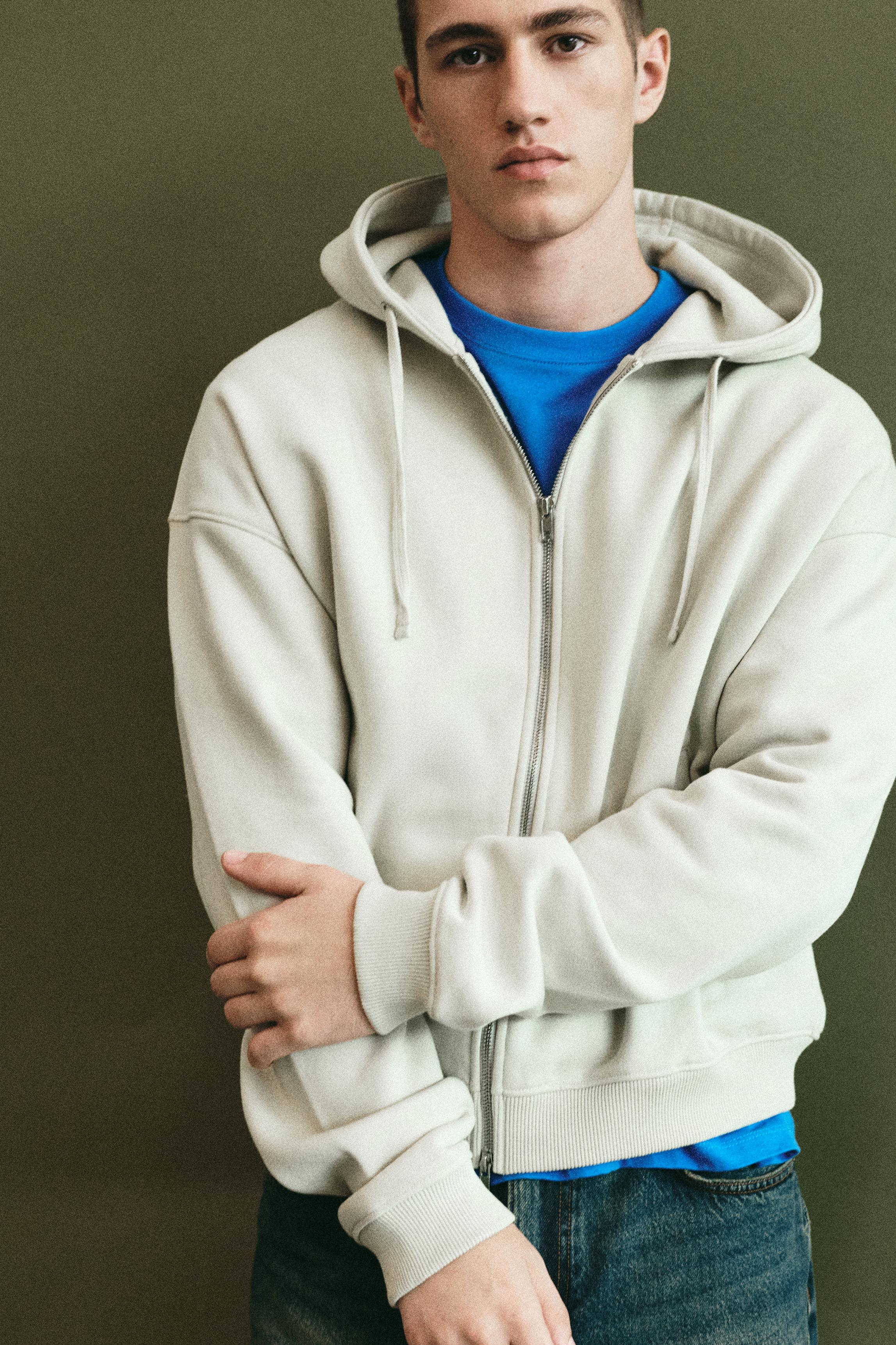 Zip-up hoodie — Ash