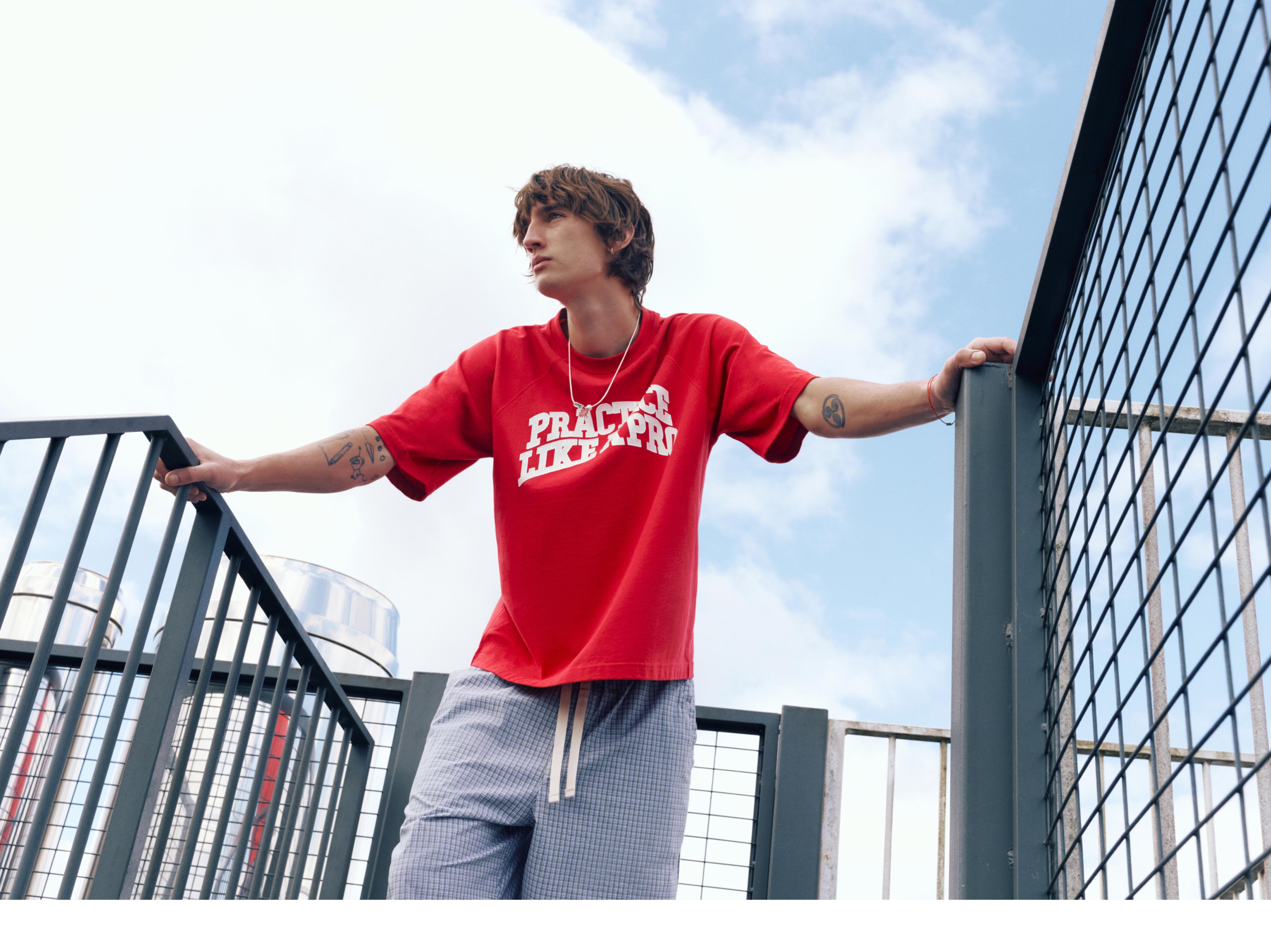 STWD raglan graphic T-shirt — Red
