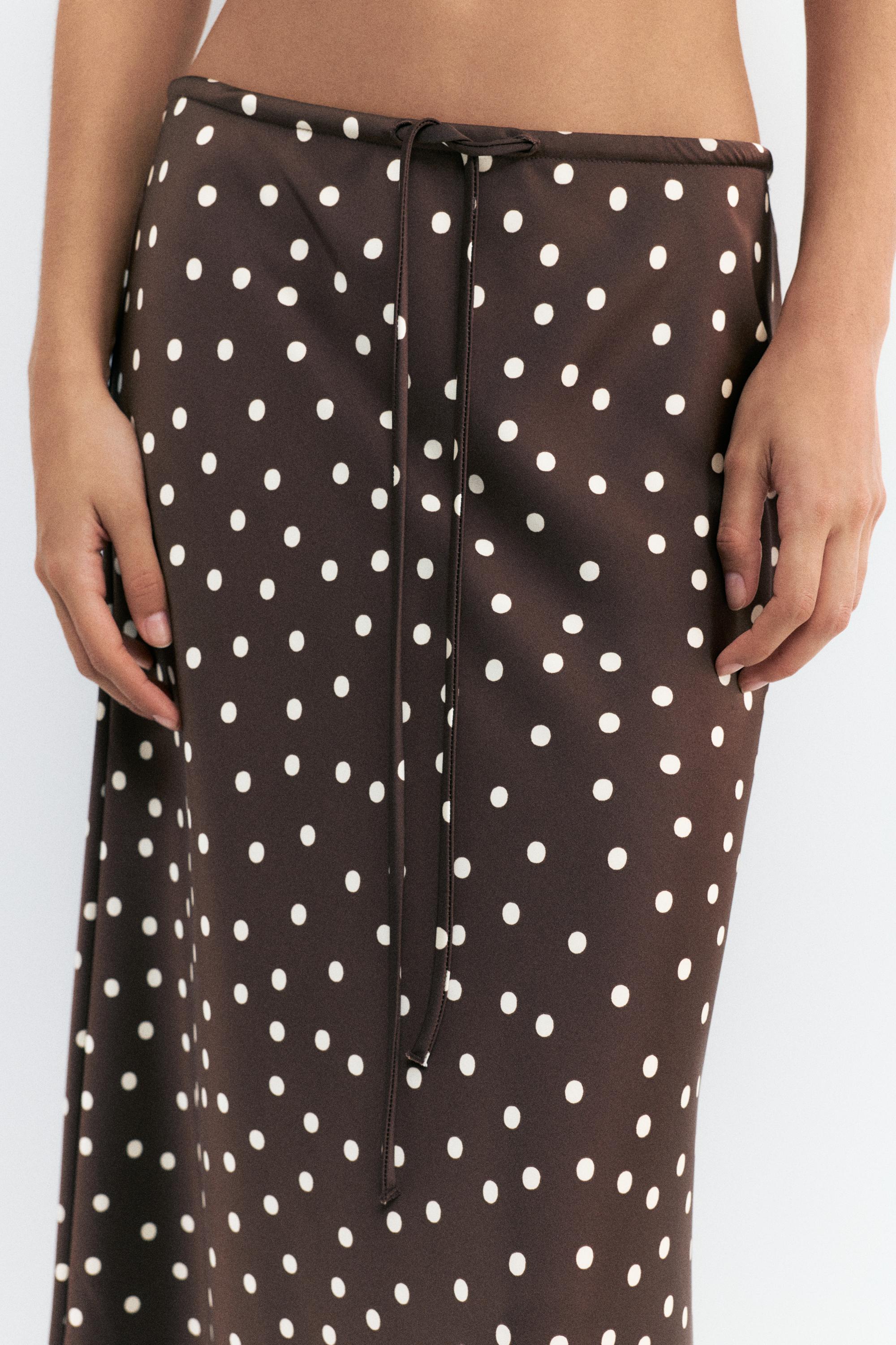 Satin midi skirt — Print 1