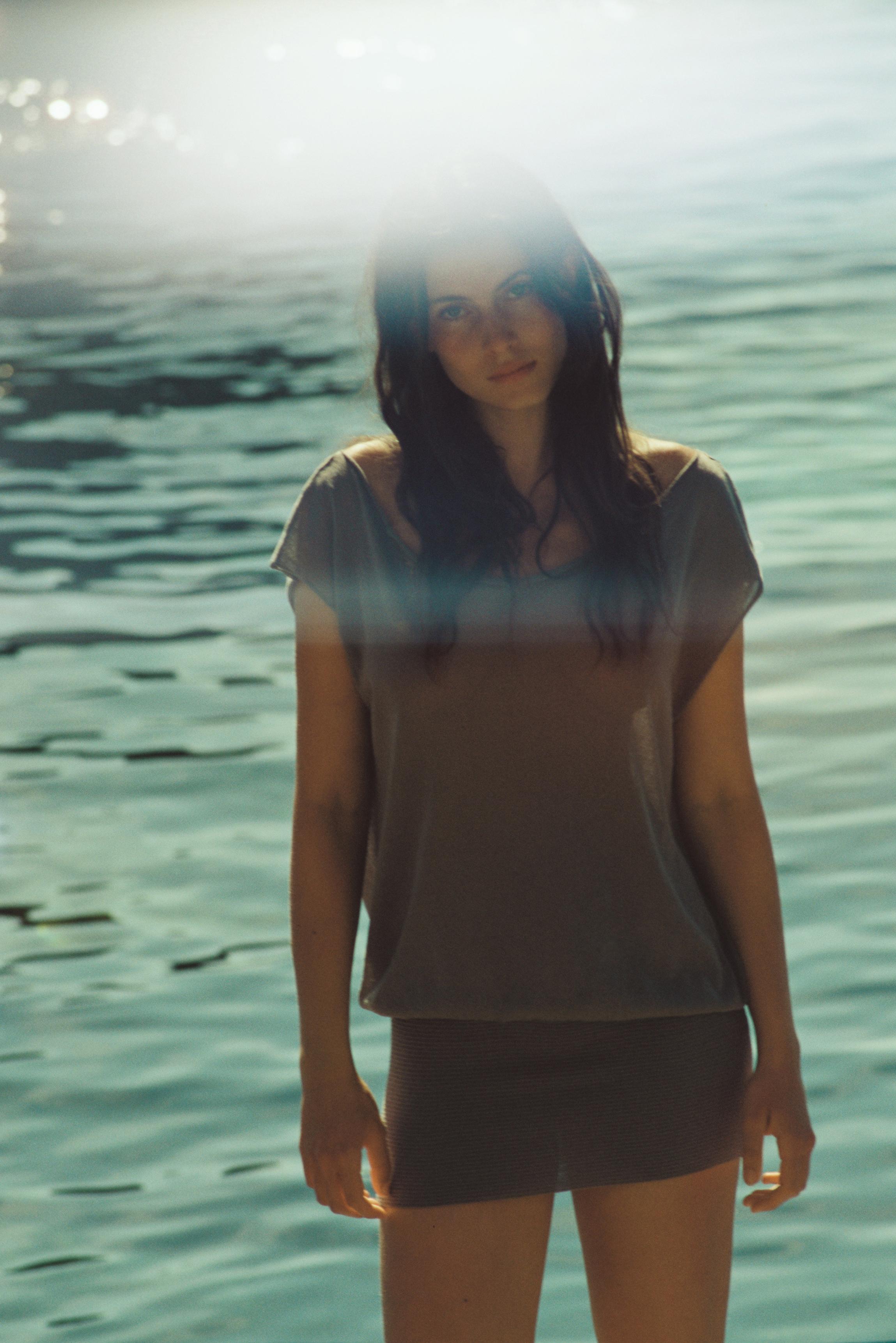 Elastic waist top — Steel