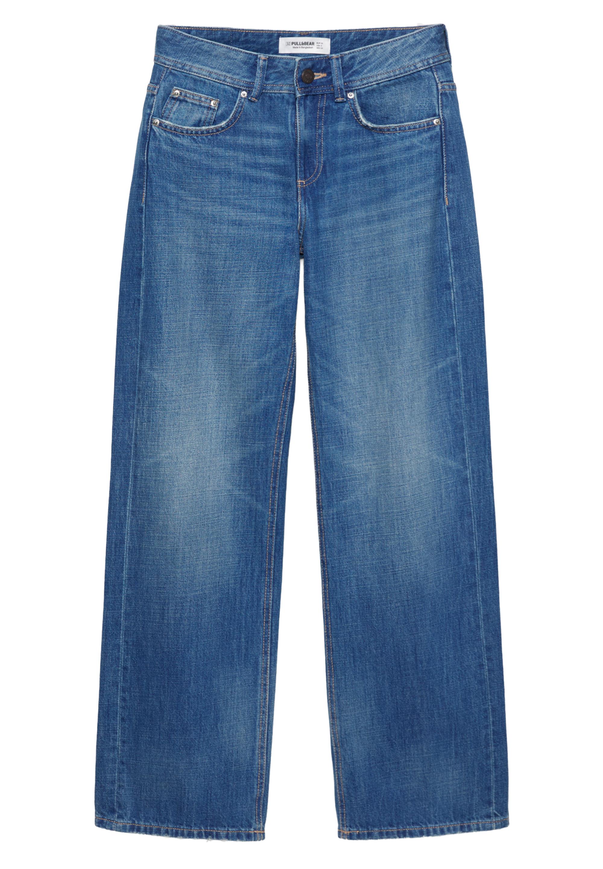 Low-rise straight-leg jeans — Ocean