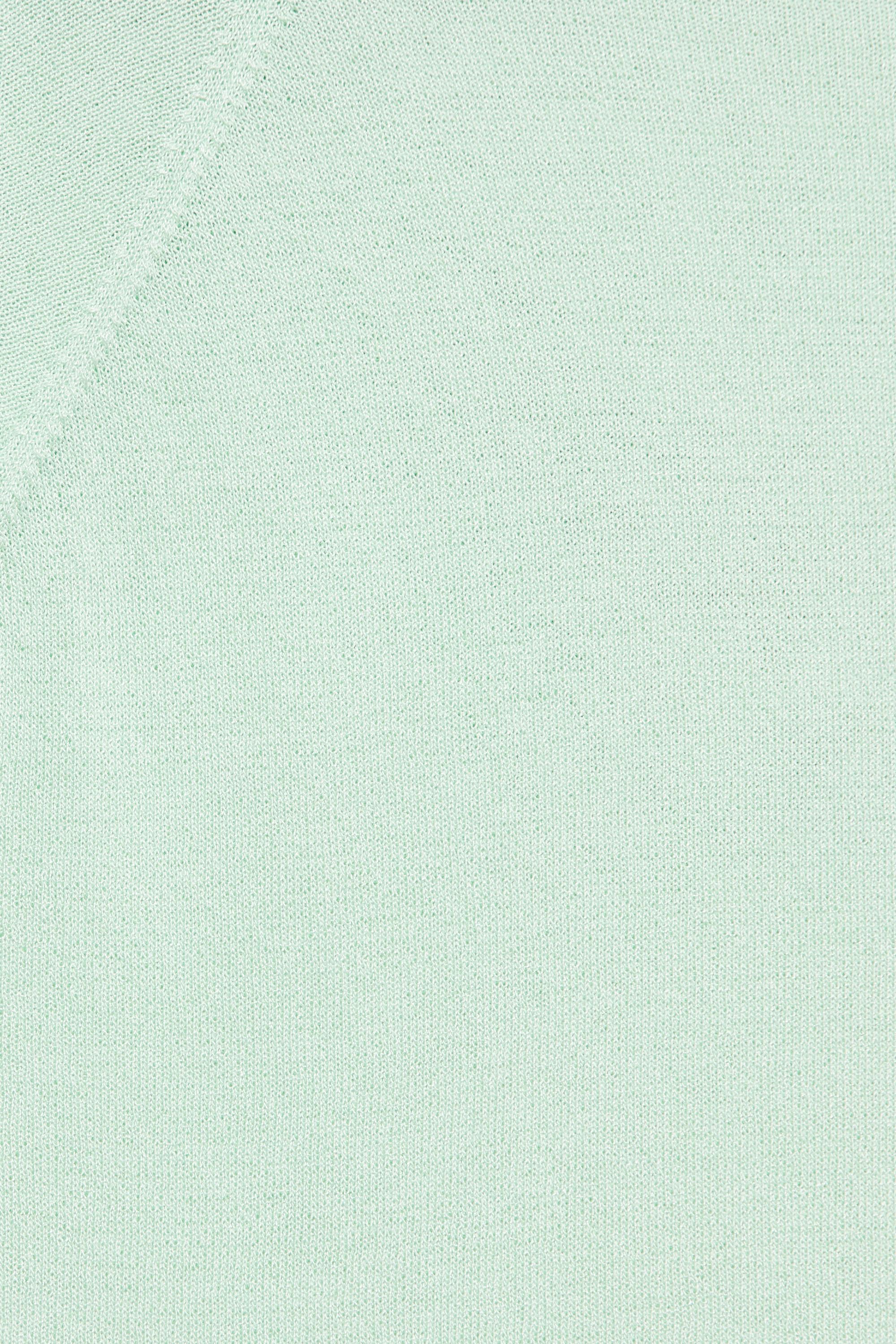 Fine knit hooded T-shirt — Mint