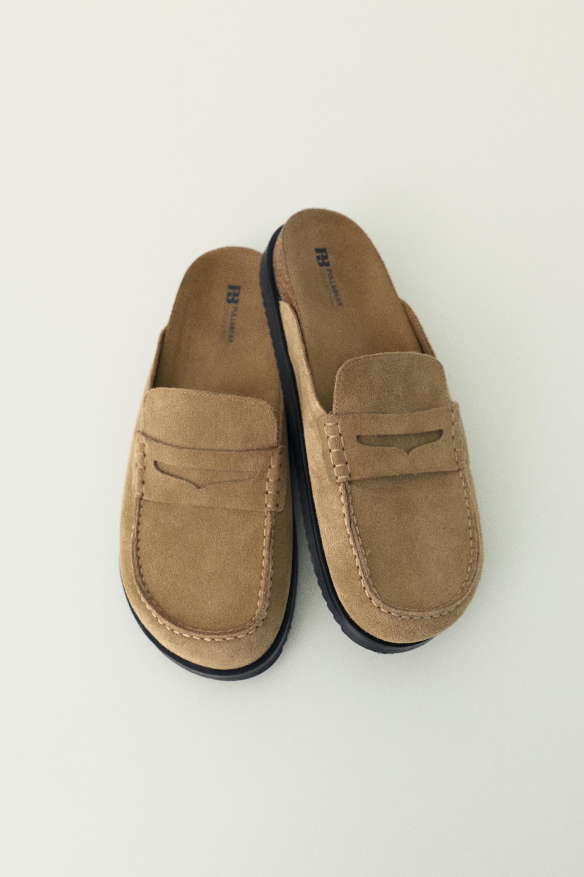 Leather clogs — Sand