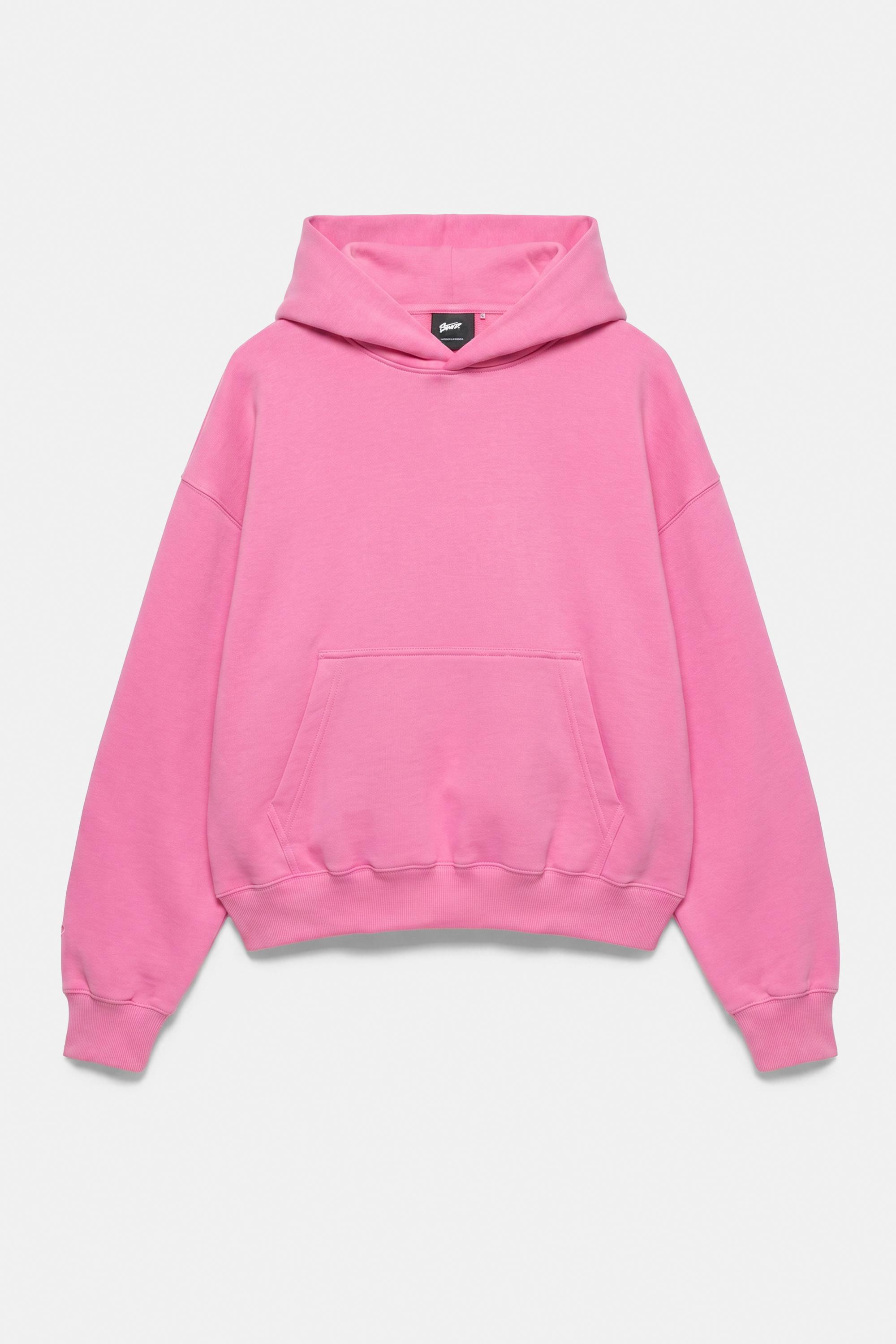STWD boxy-fit logo hoodie — Pink