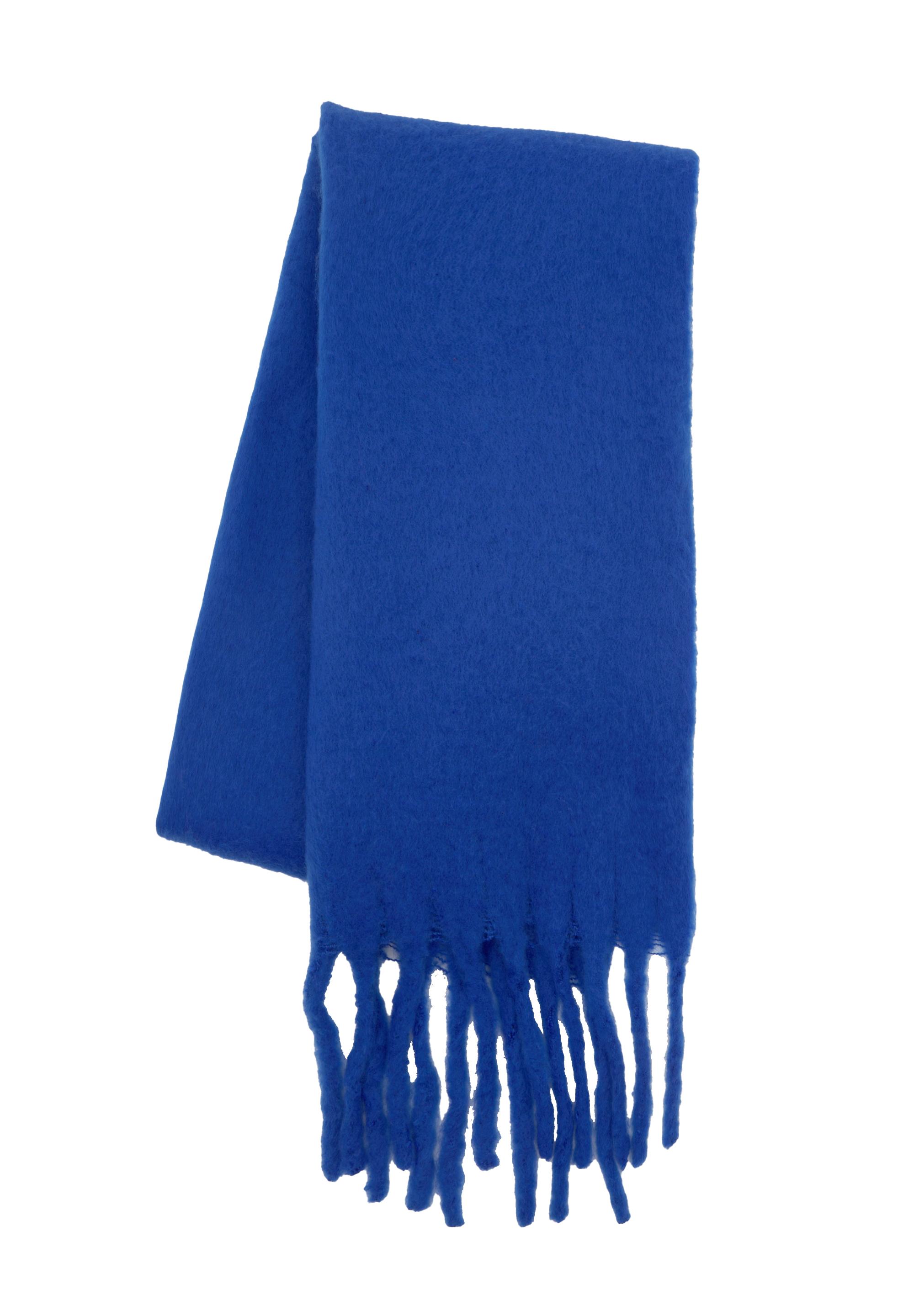Maxi mohair-effect scarf — Electric blue