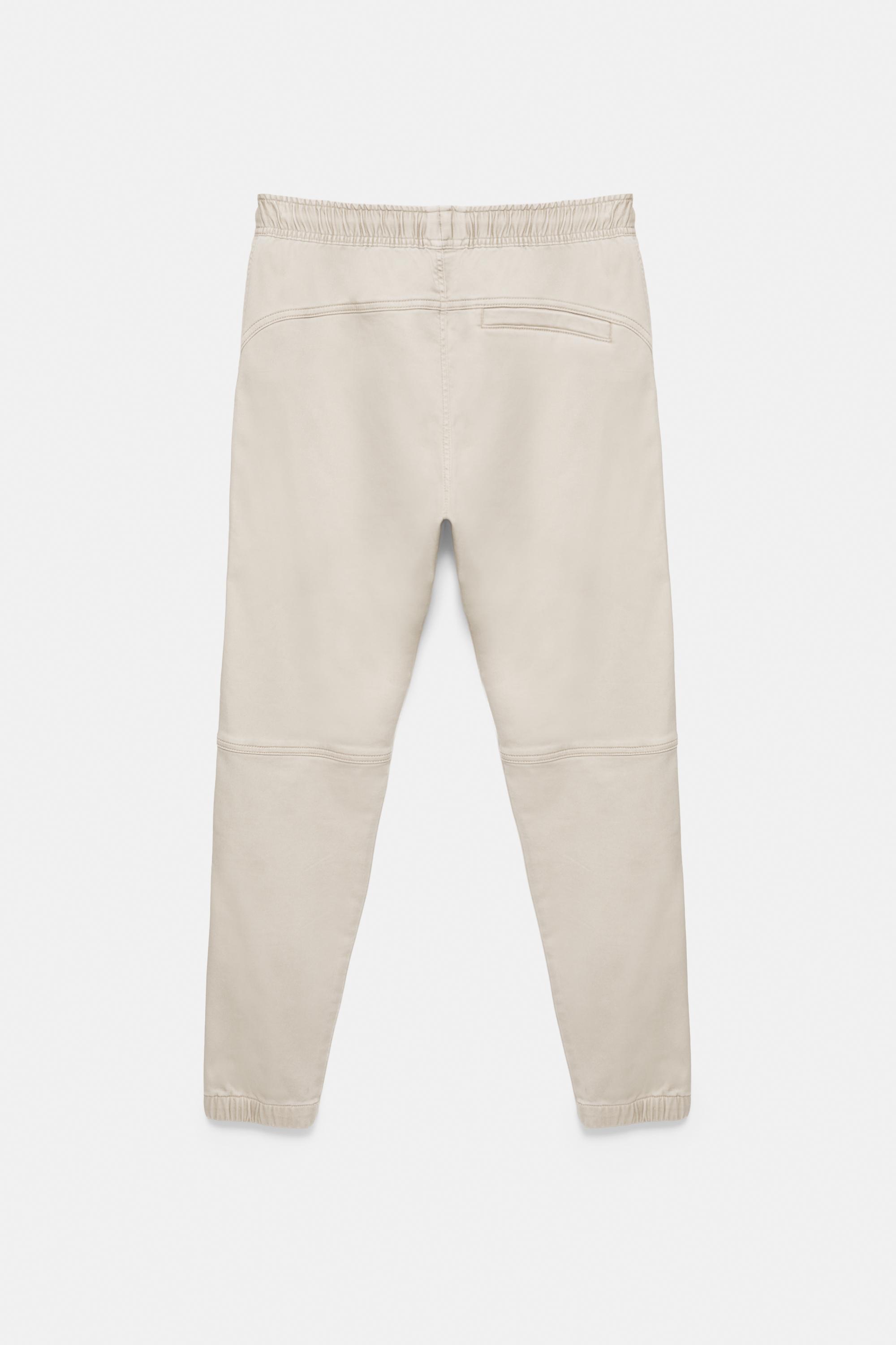 Regular fit jogging trousers — Beige (alternate view)
