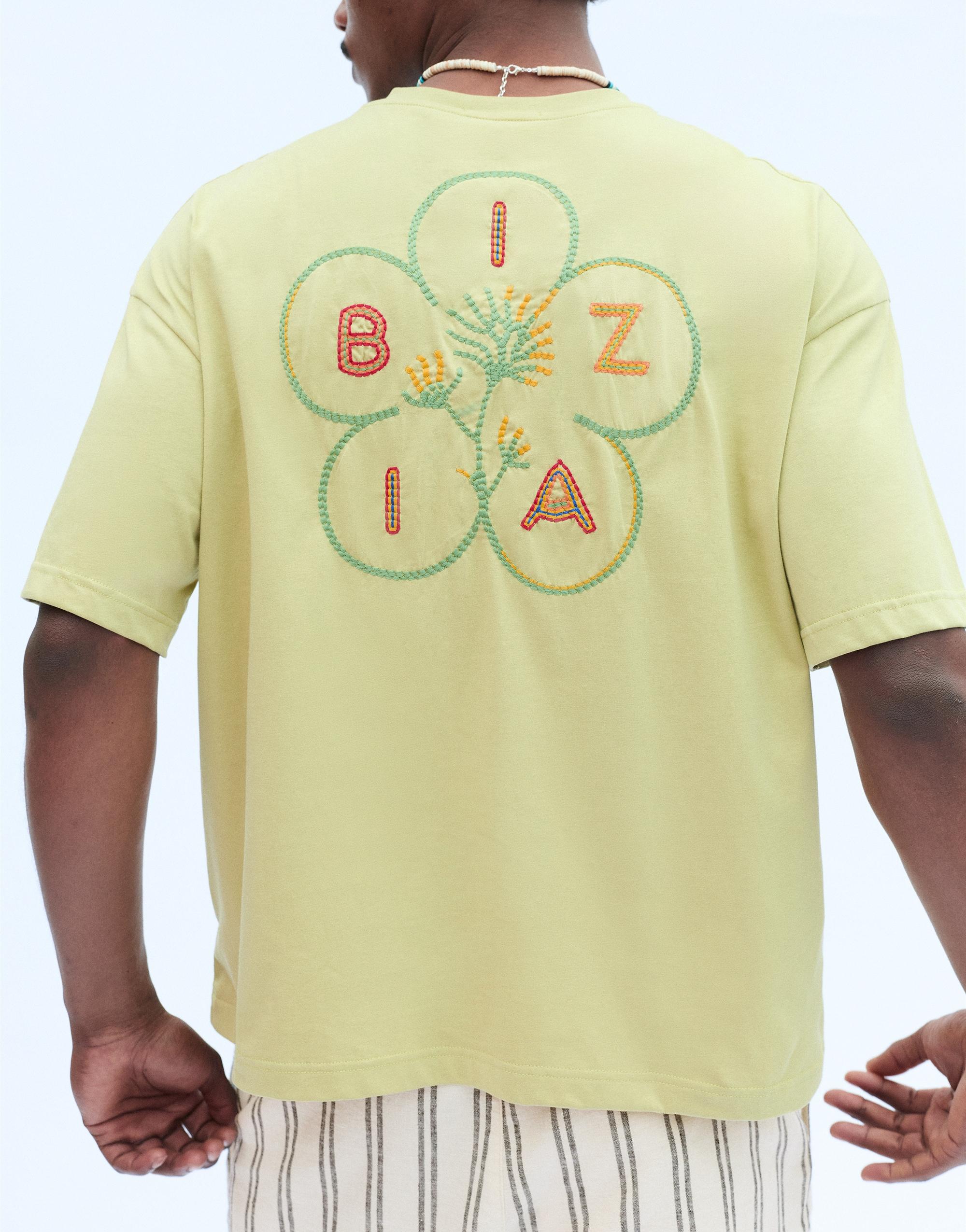 Ibiza embroidered boxy-fit T-shirt — Green