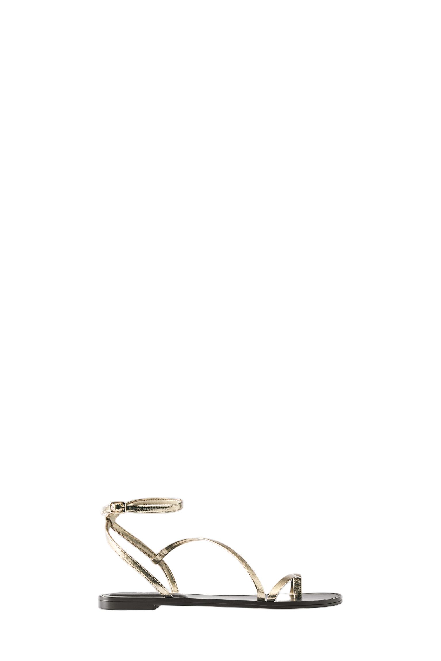 Gold flat sandals — Gold