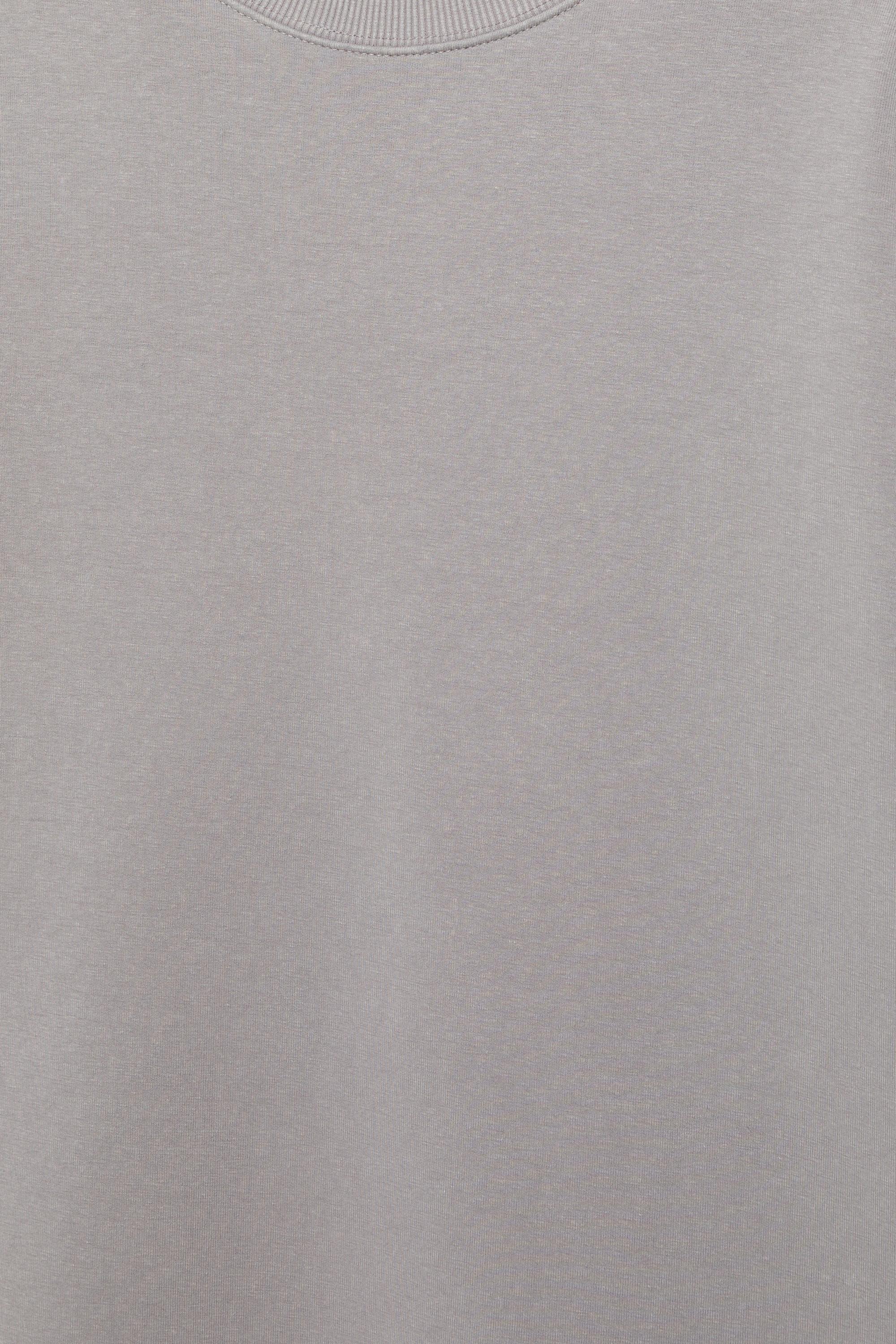 Interlock short sleeve sweatshirt — Grey marl