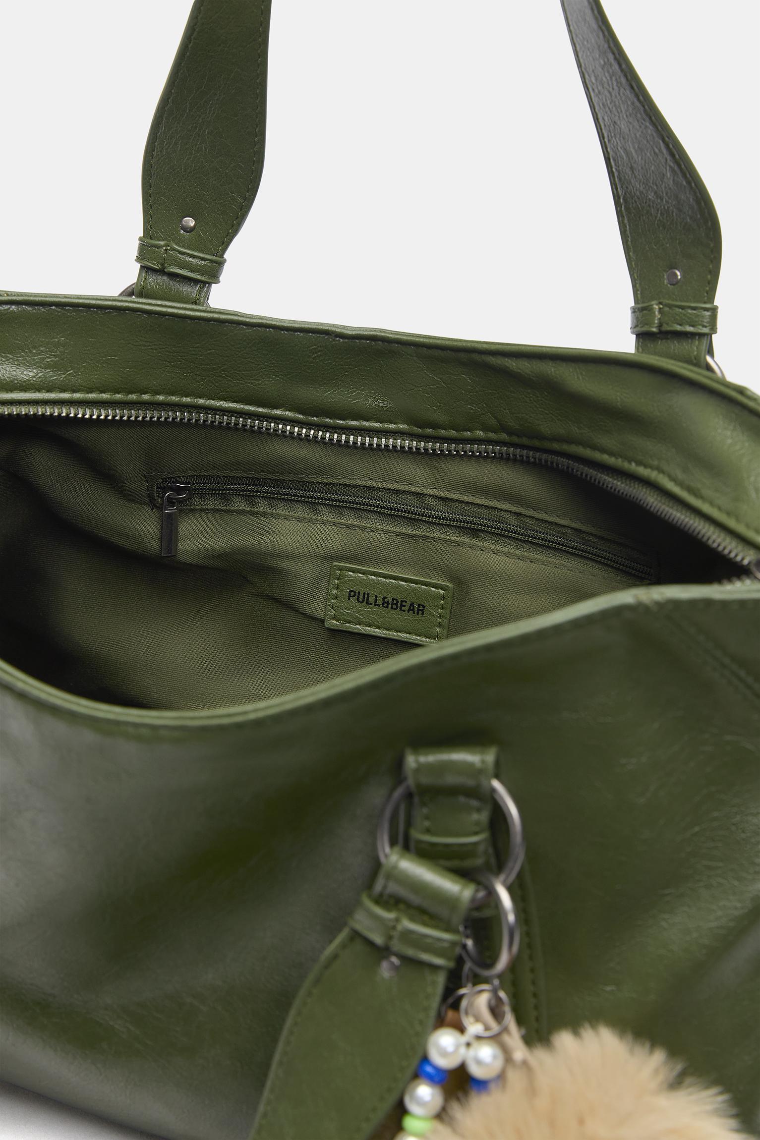 Embellished shopper bag — Khaki