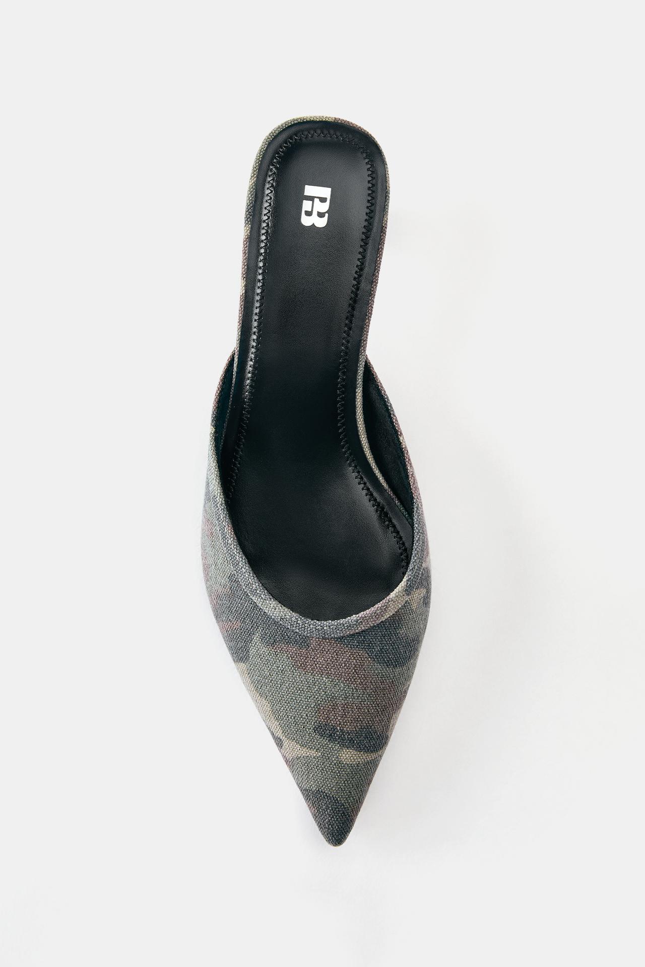 Printed mule heels — Camouflage