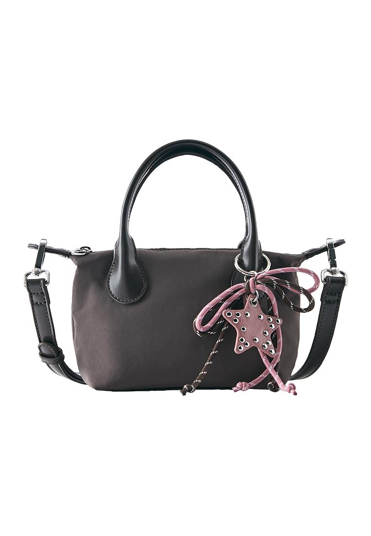 Embellished nylon crossbody bag — Brown