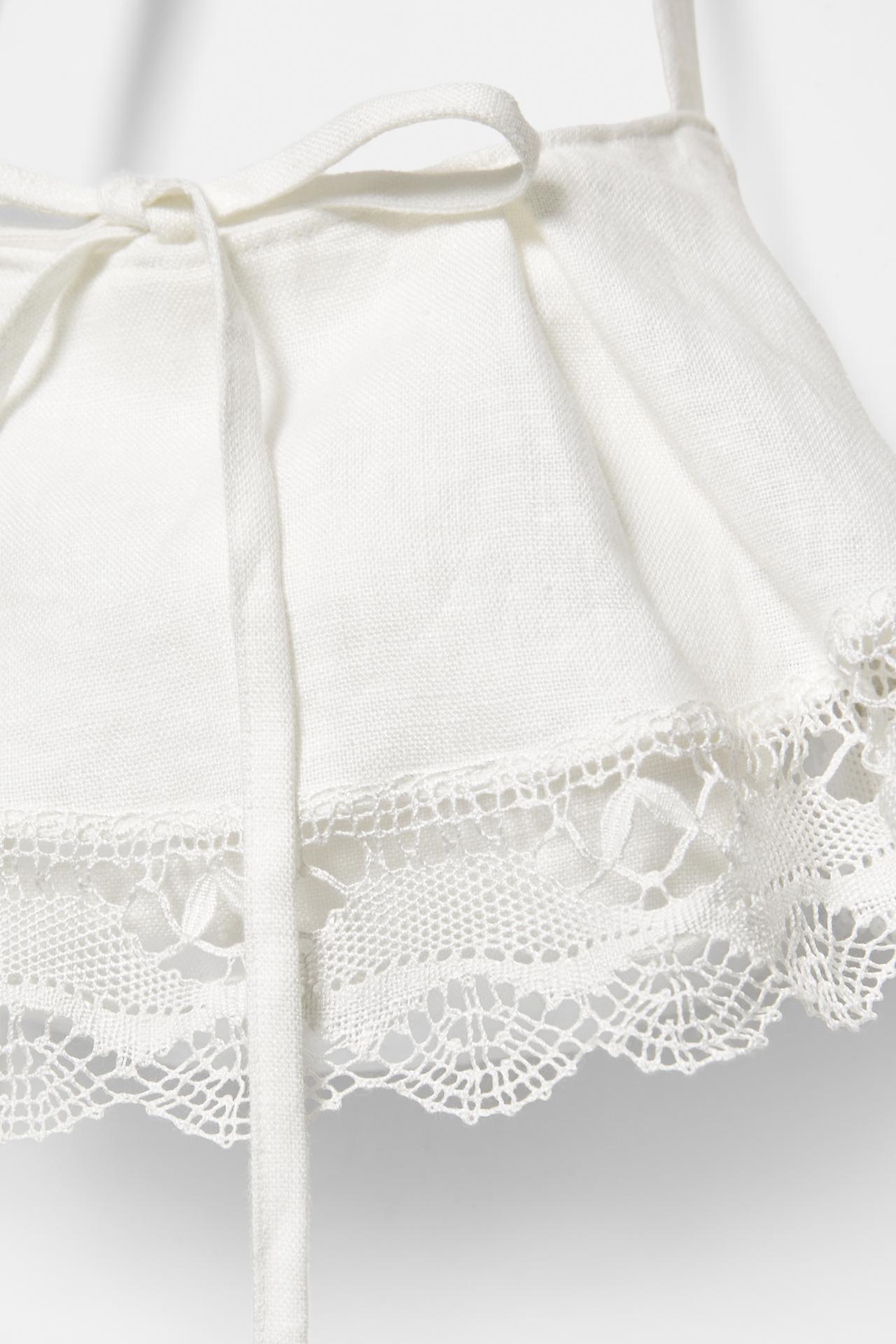 Encaixe de Camariñas x Pull&Bear 100% linen bag — Off white