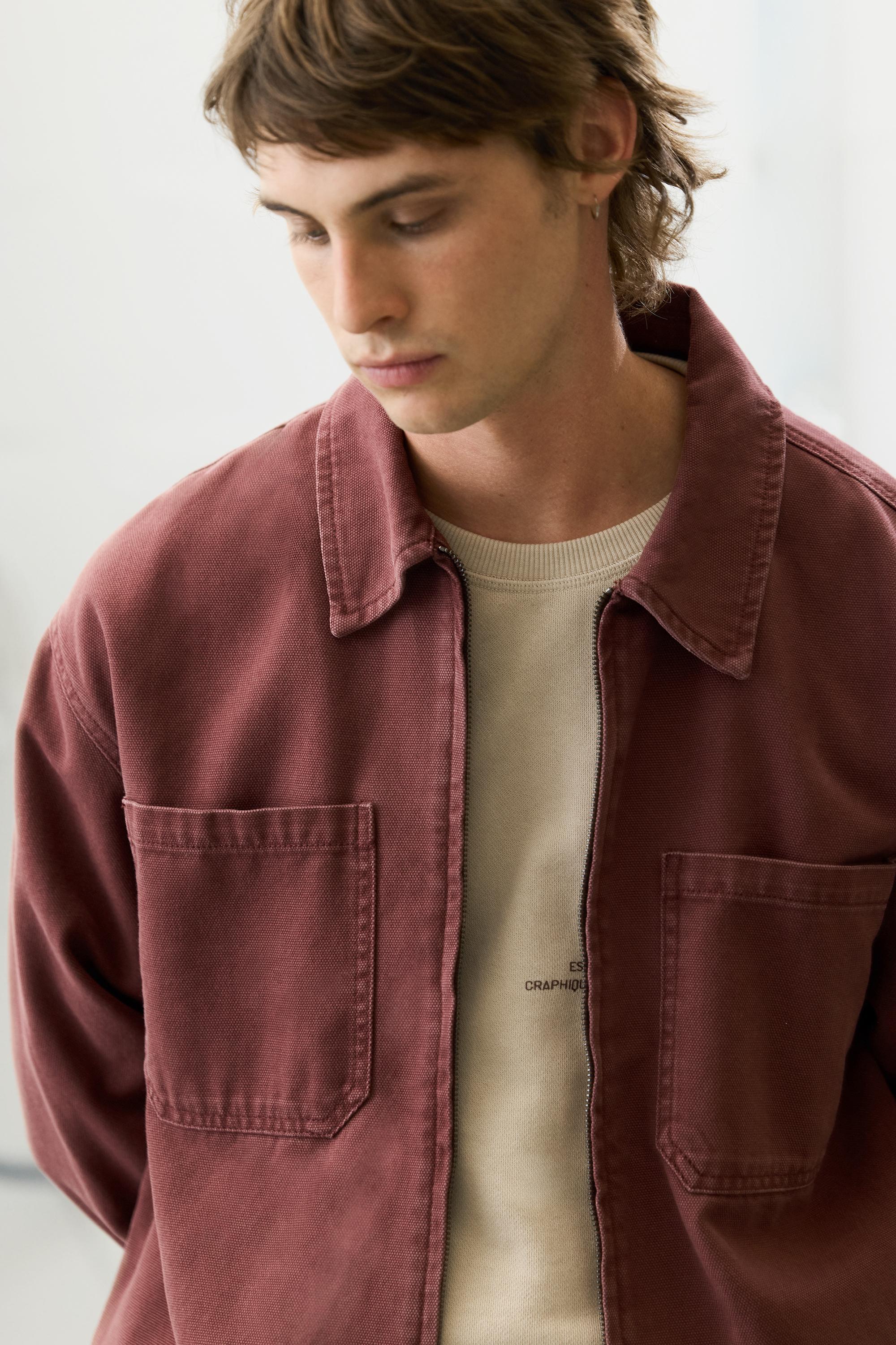 Pull&Bear Fermuarlı ince ceket