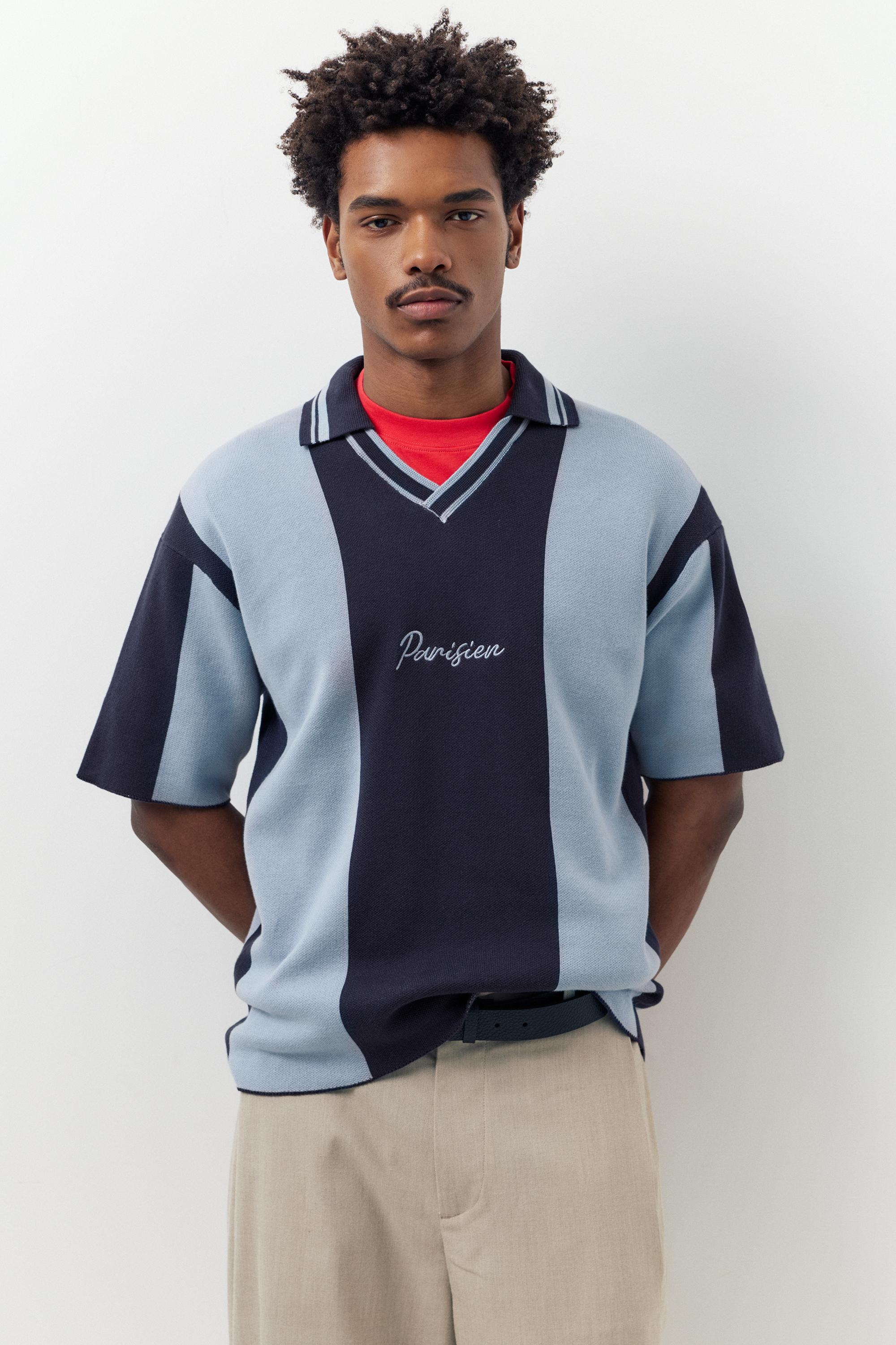 Polo A Righe Ricamato