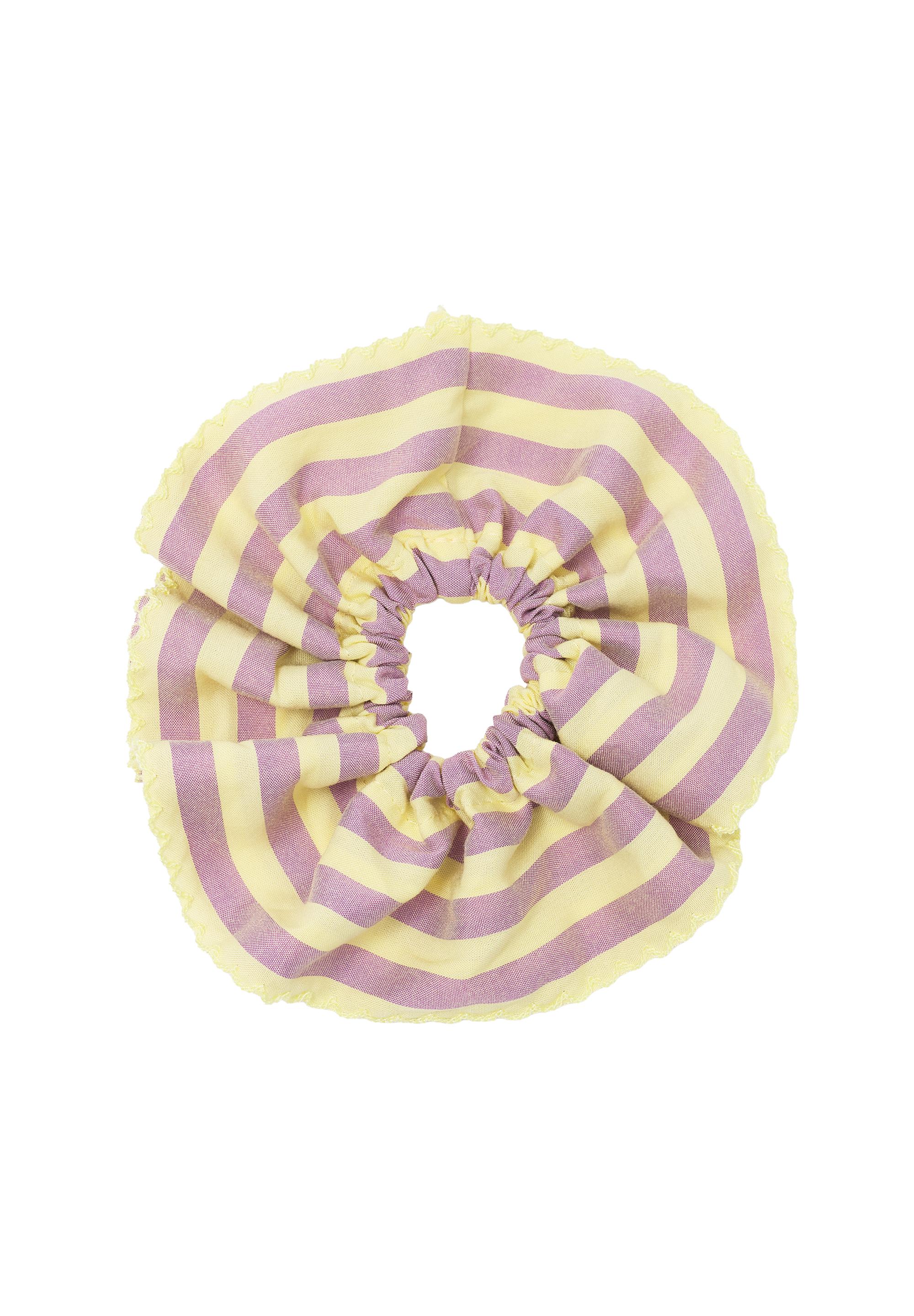 Striped scrunchie — Yellow