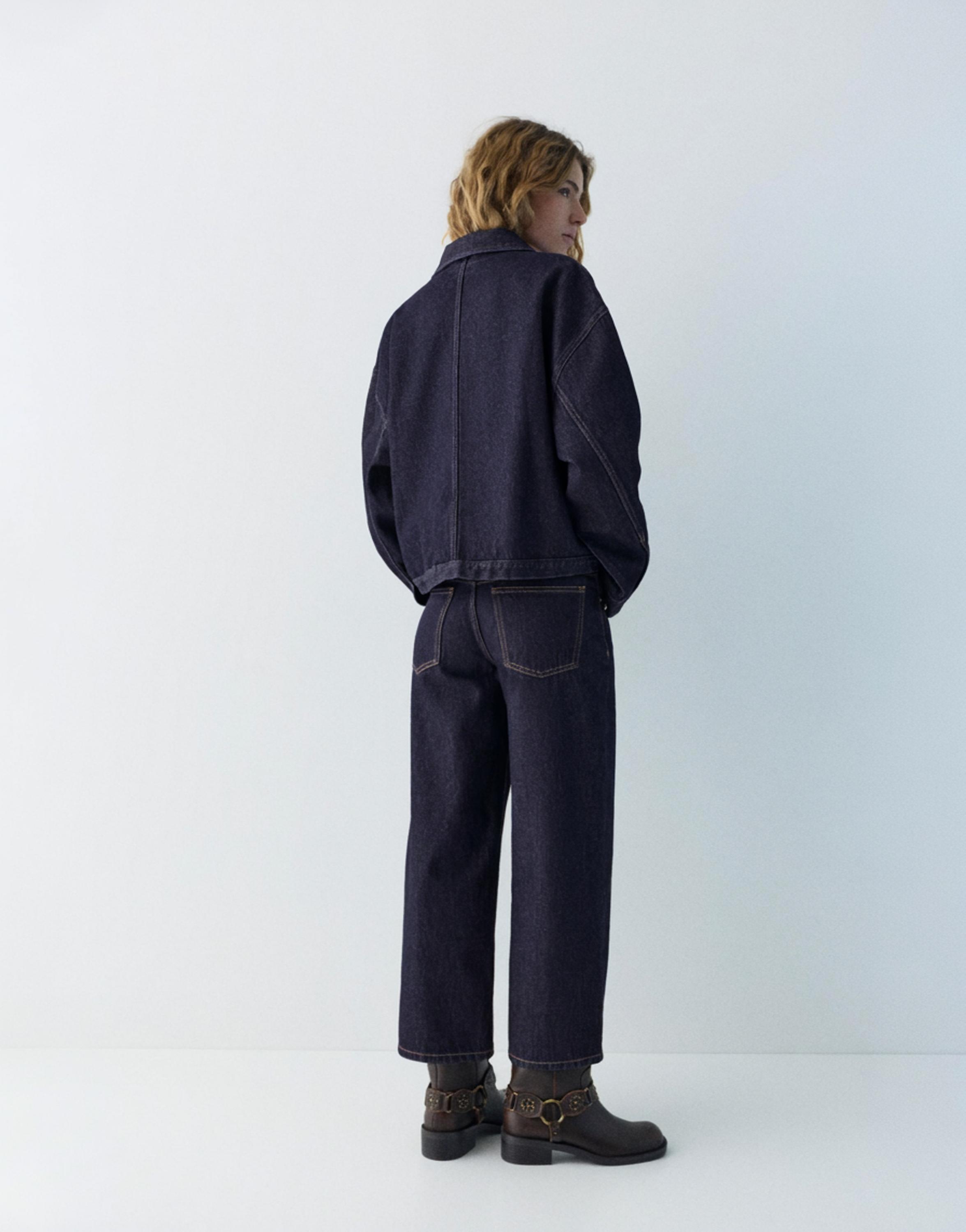 Boxy kesim denim ince ceket - Görsel 50