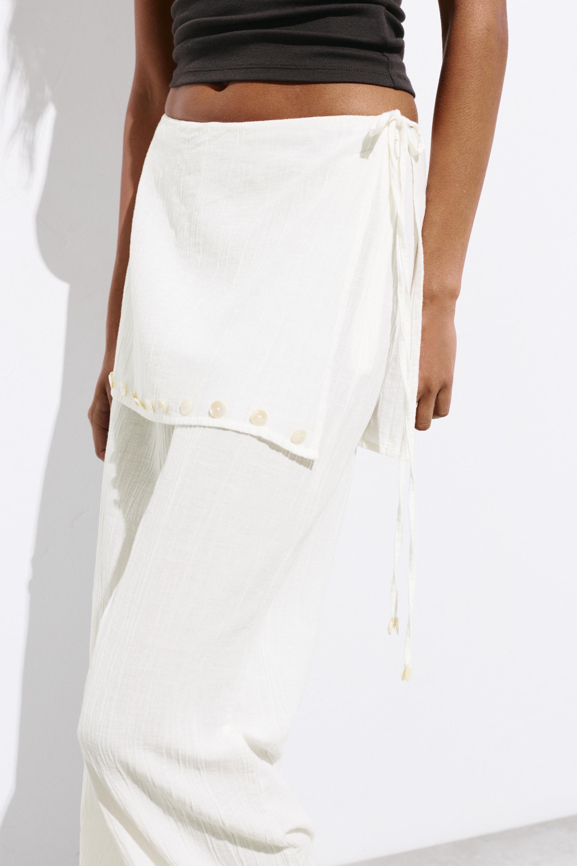 Flowy sarong trousers — Vanilla