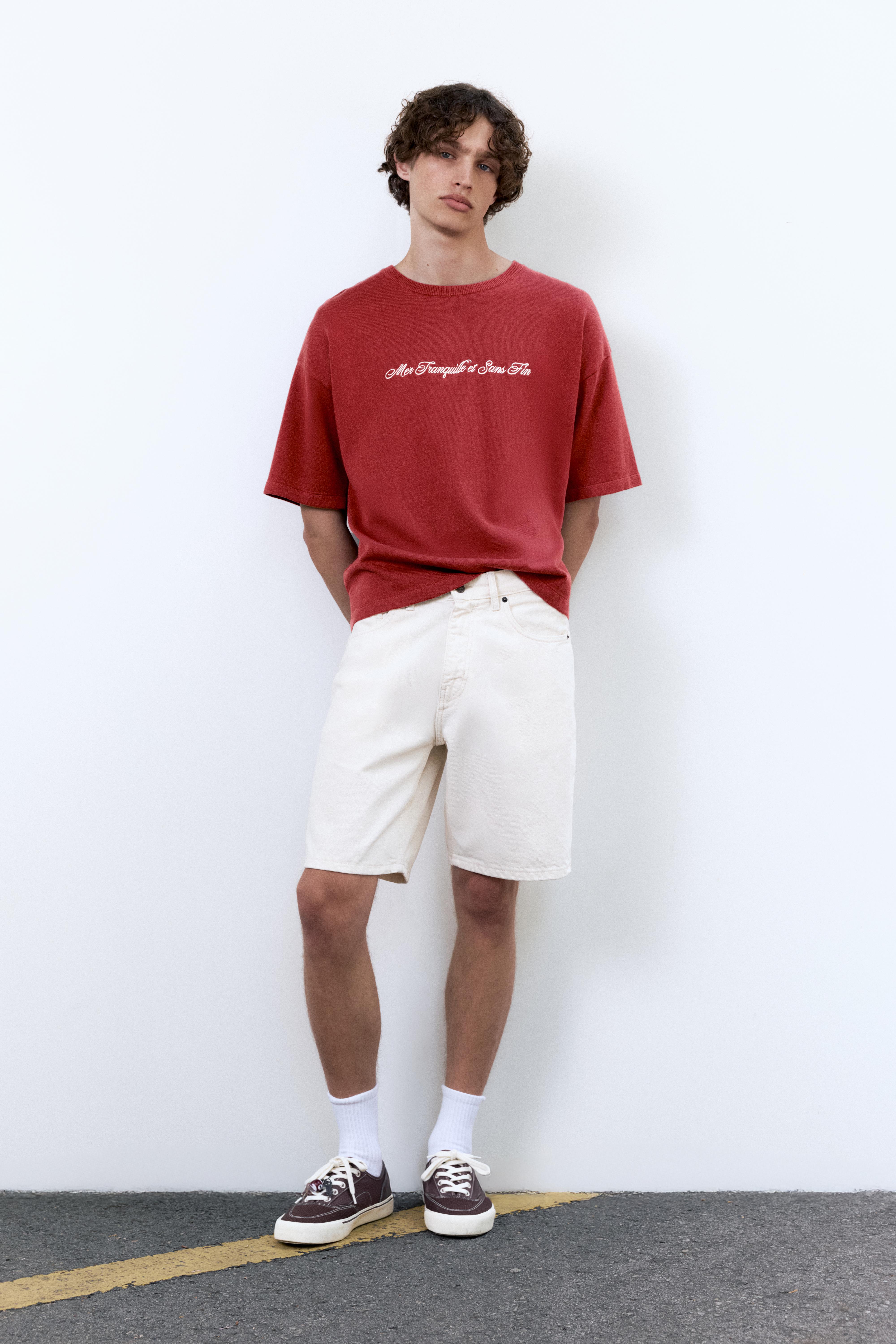 Nakışlı oversize Tişört - Görsel 7