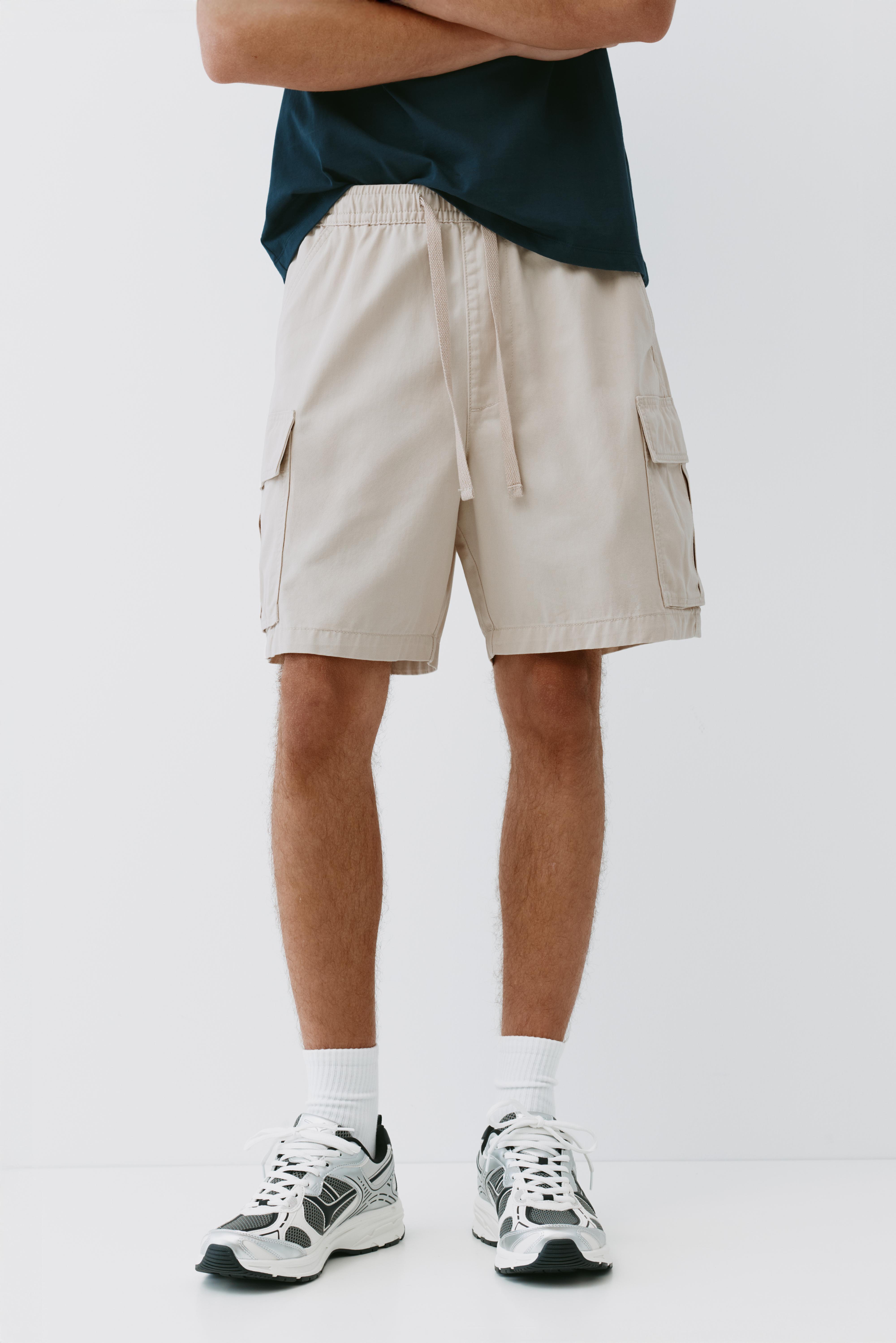 Cargo Bermuda shorts — Ecru