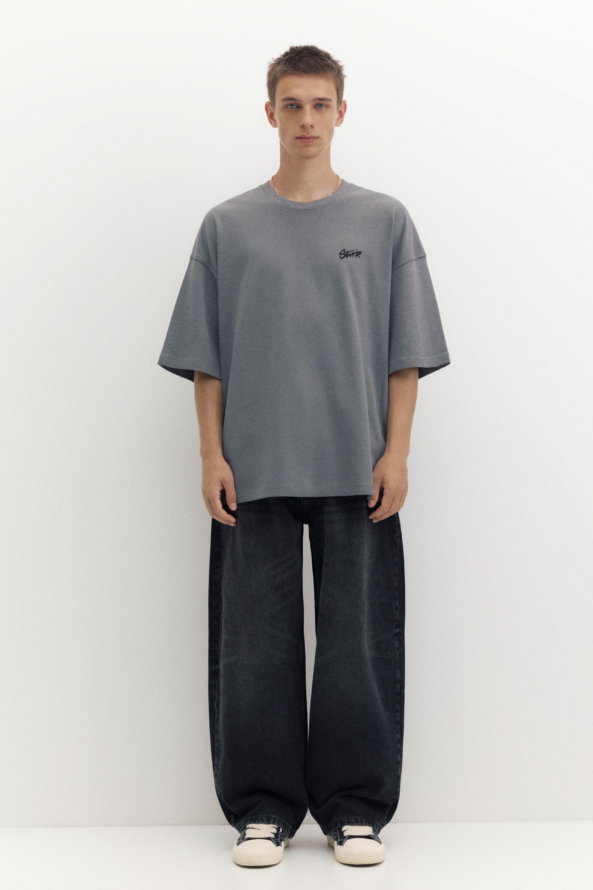 Oversize STWD T-shirt — Grey