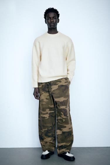 Printed baggy chino trousers — Hunting green 2