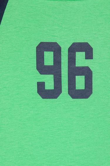 T-shirt with raglan sleeves and graphic — Green 7