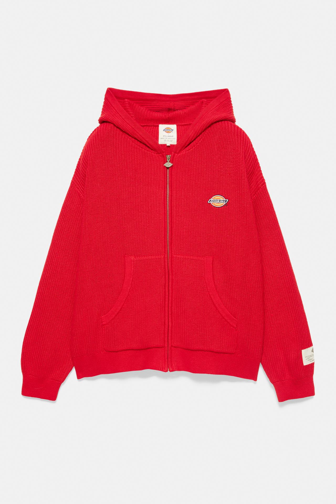 Red Dickies hooded jumper — Red