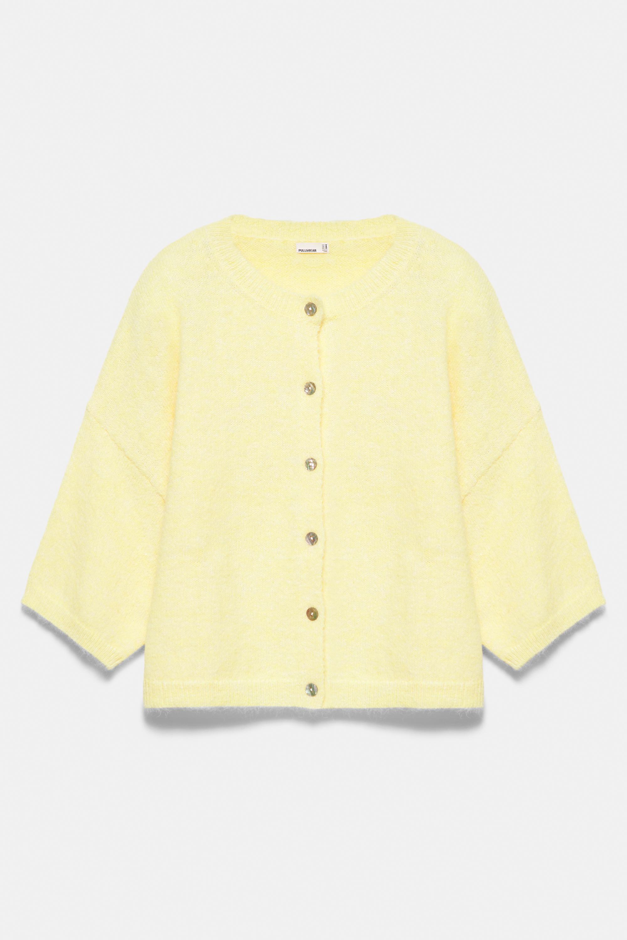 Short sleeve cardigan — Yellow