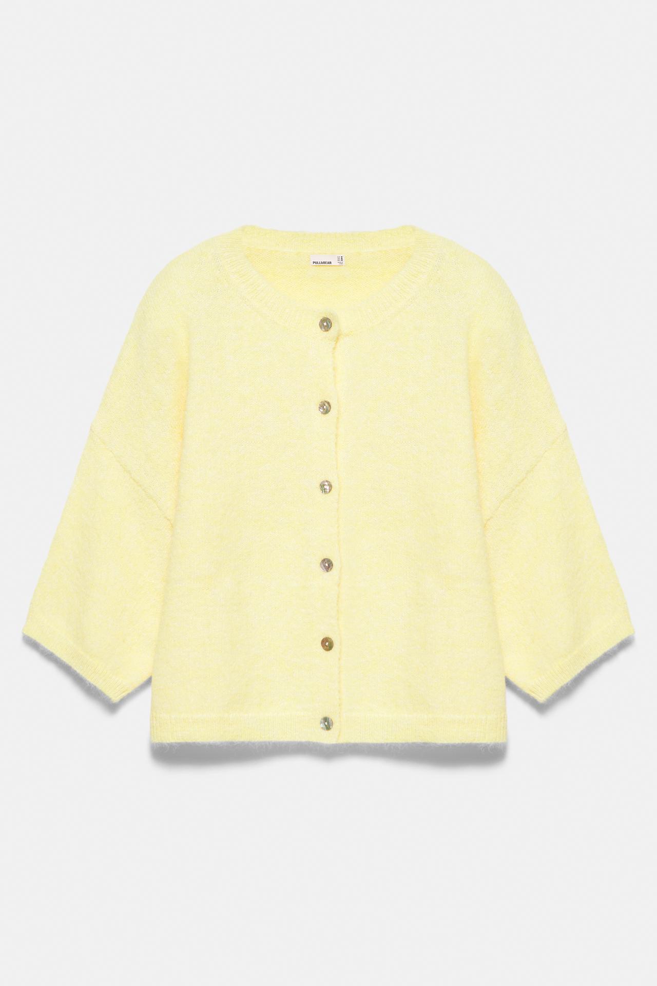 Short sleeve cardigan — Yellow