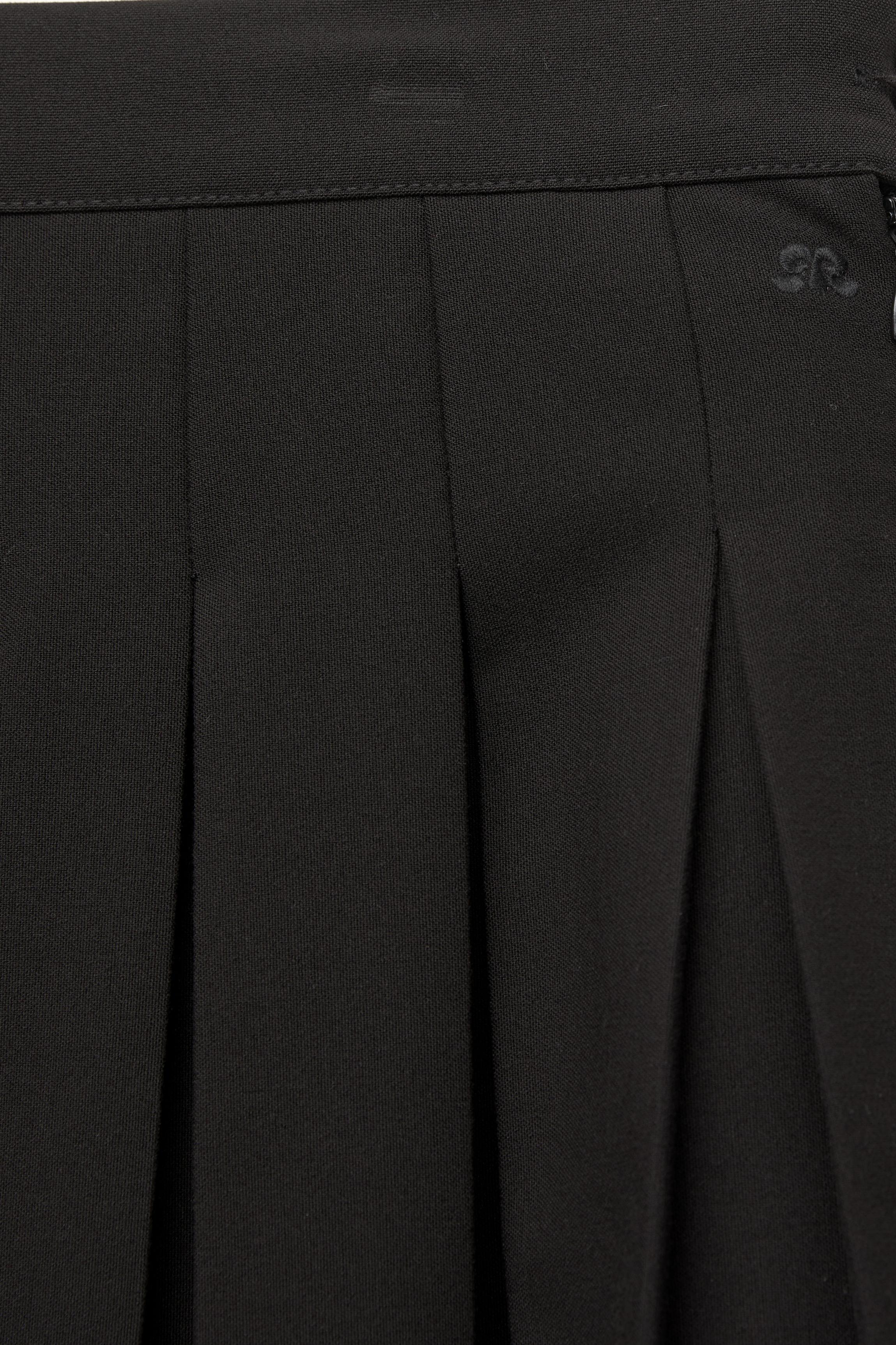Pleated mini skirt — Black