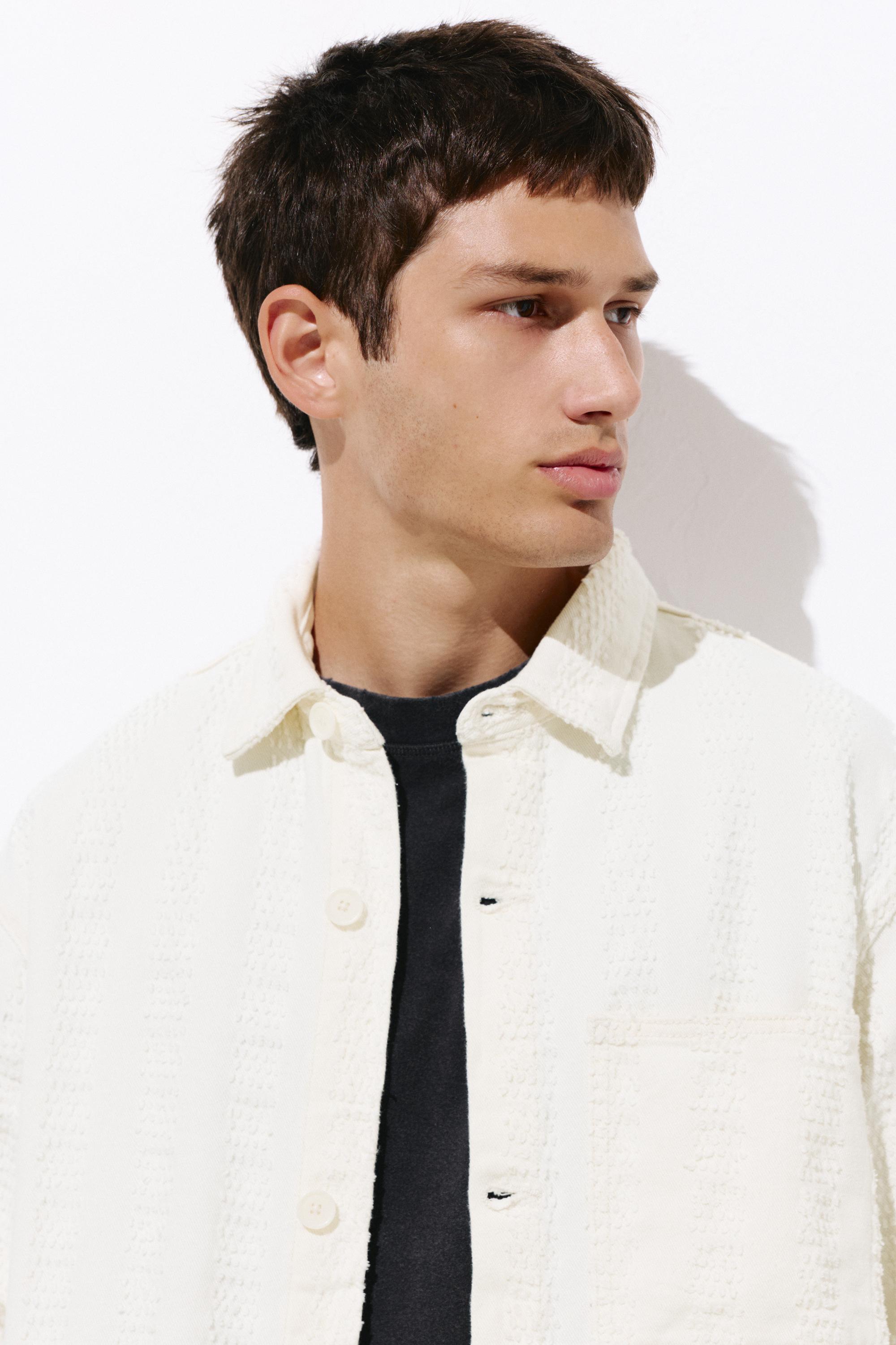Jacquard shirt — Ecru