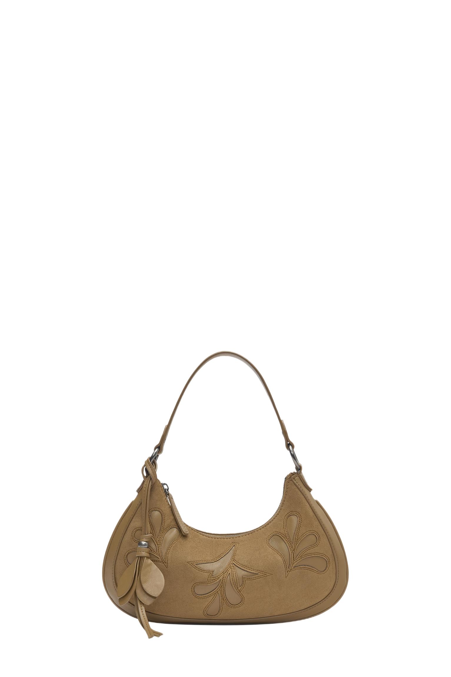 Embellished shoulder bag — Leather
