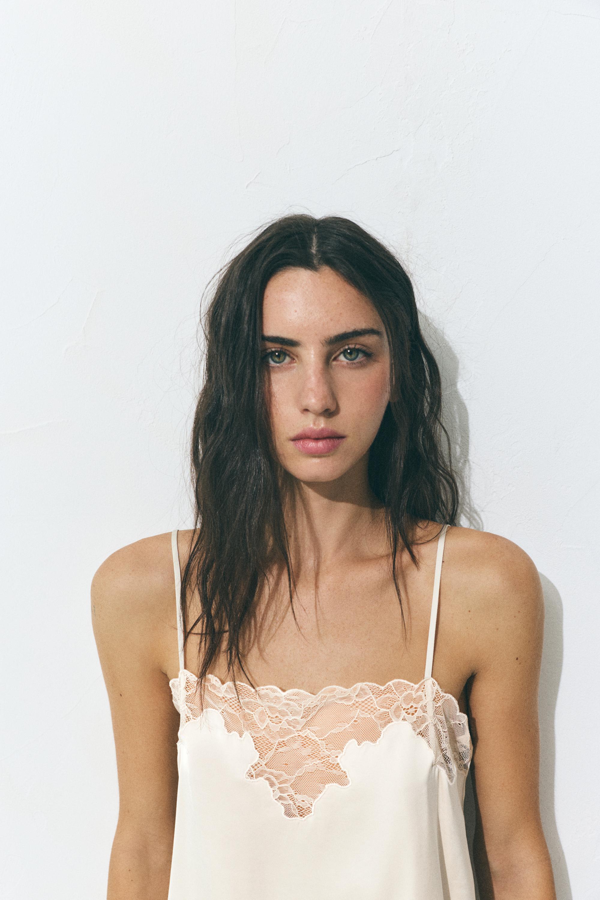 İnce askılı dantelli top - Görsel 3