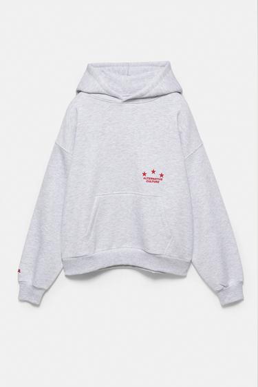 Star graphic hoodie — Grey marl 5