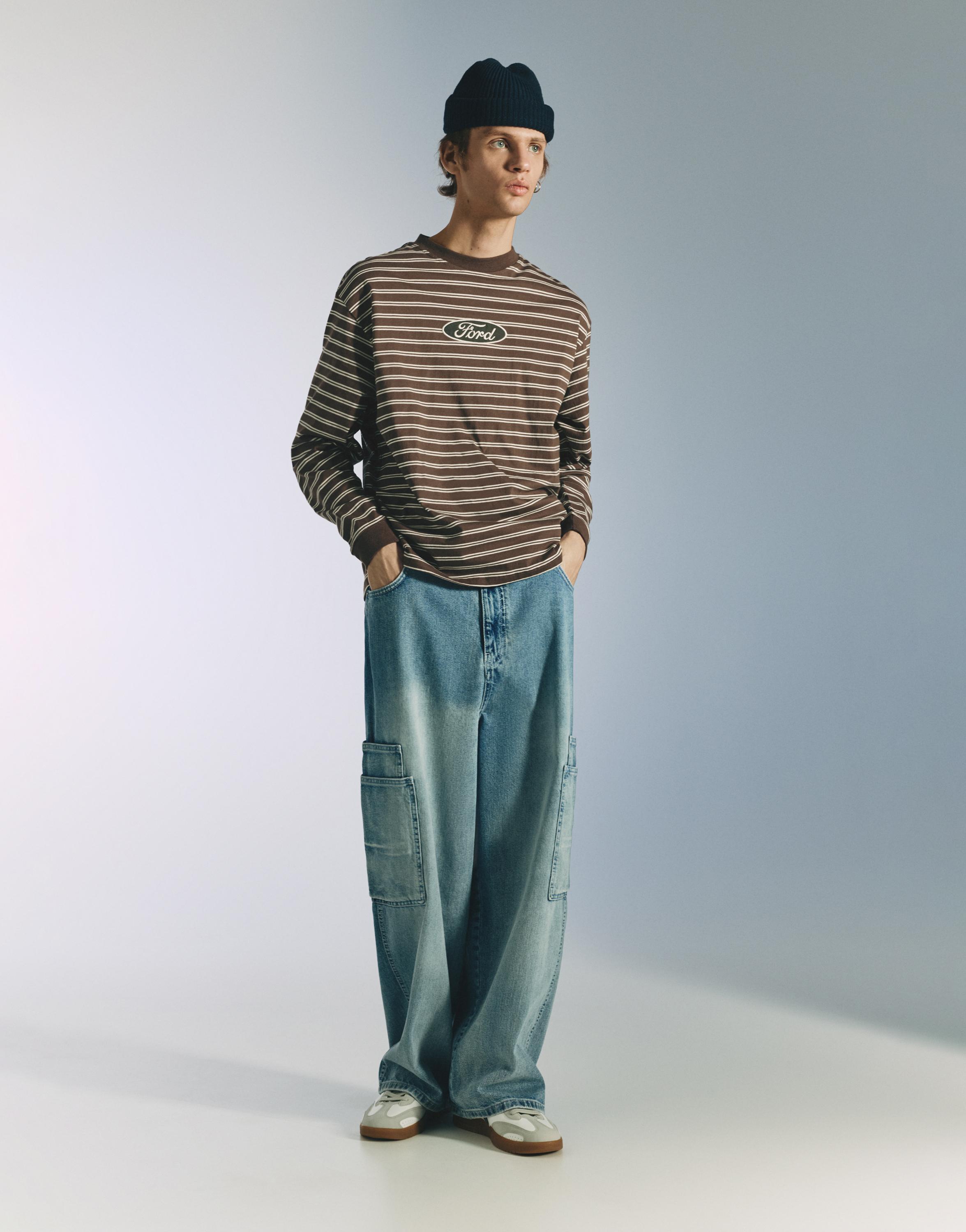 Ford çizgili t-shirt - Görsel 5
