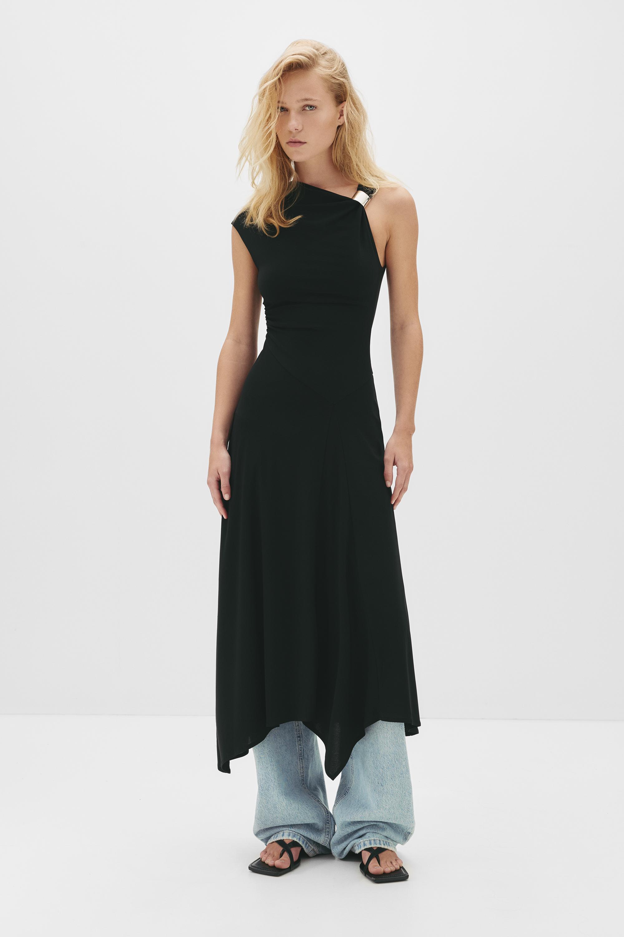 Midikleid Mit Schnalle