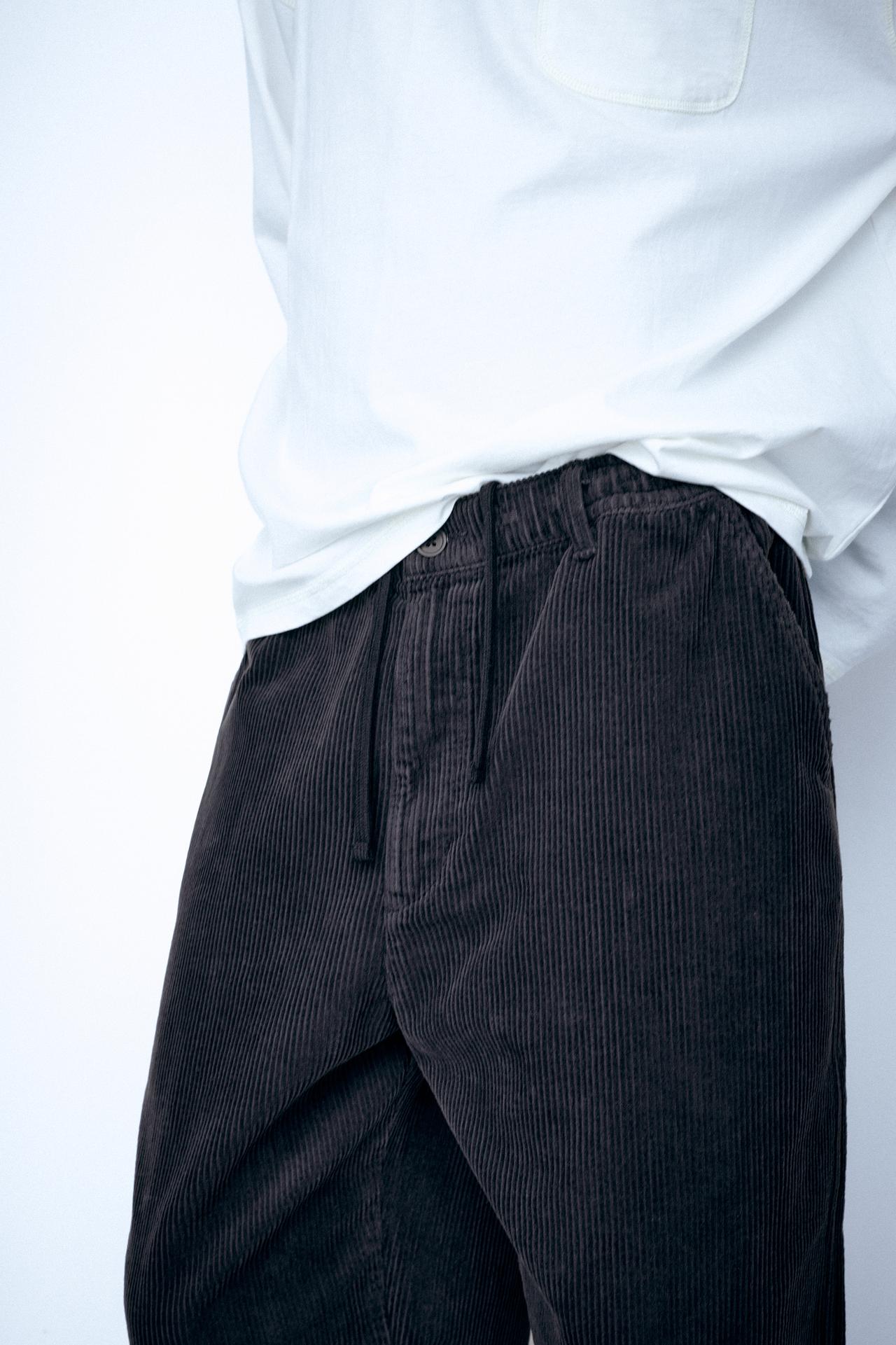 Corduroy jogger trousers — Anthracite grey