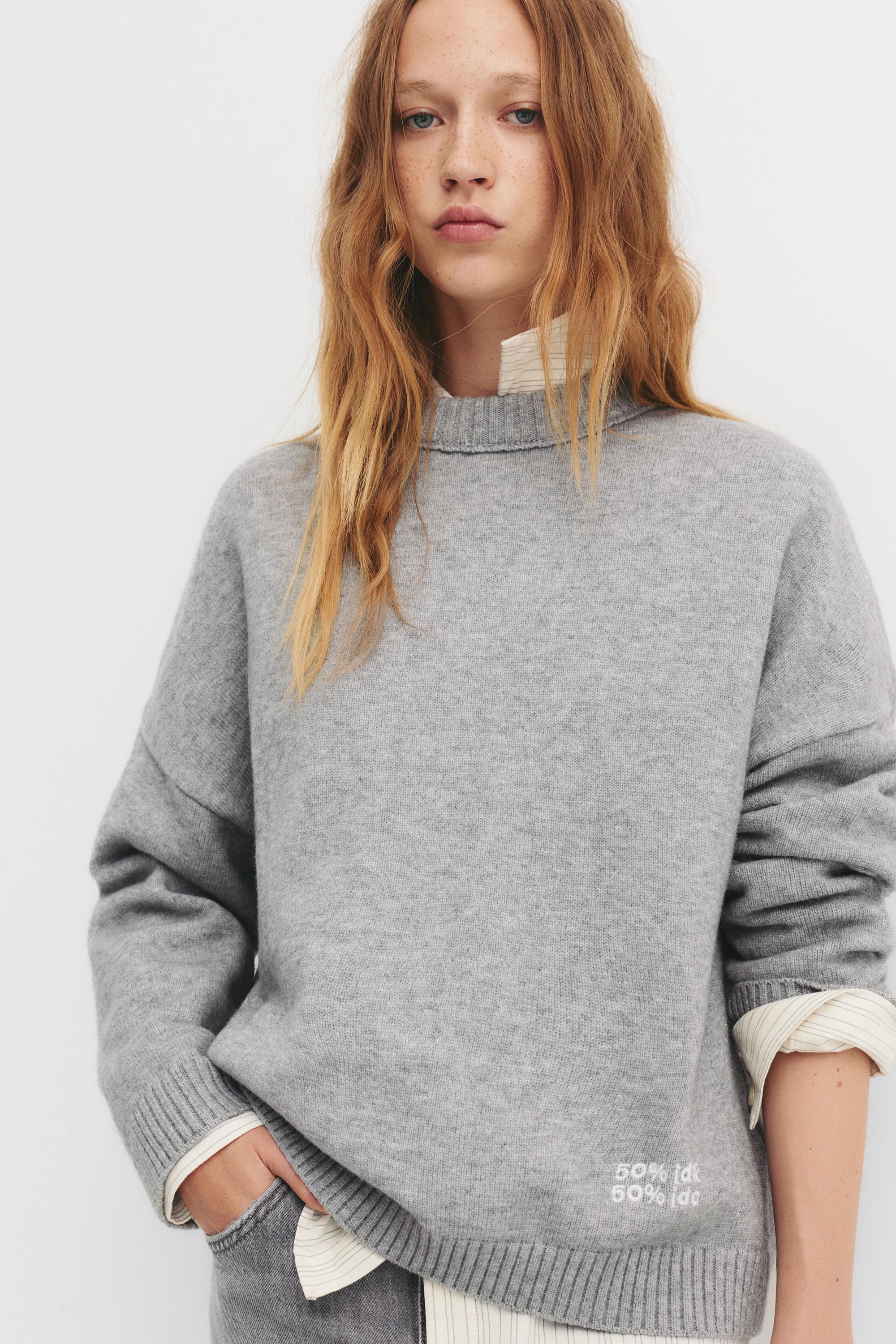Oversize-Pullover Mit Text