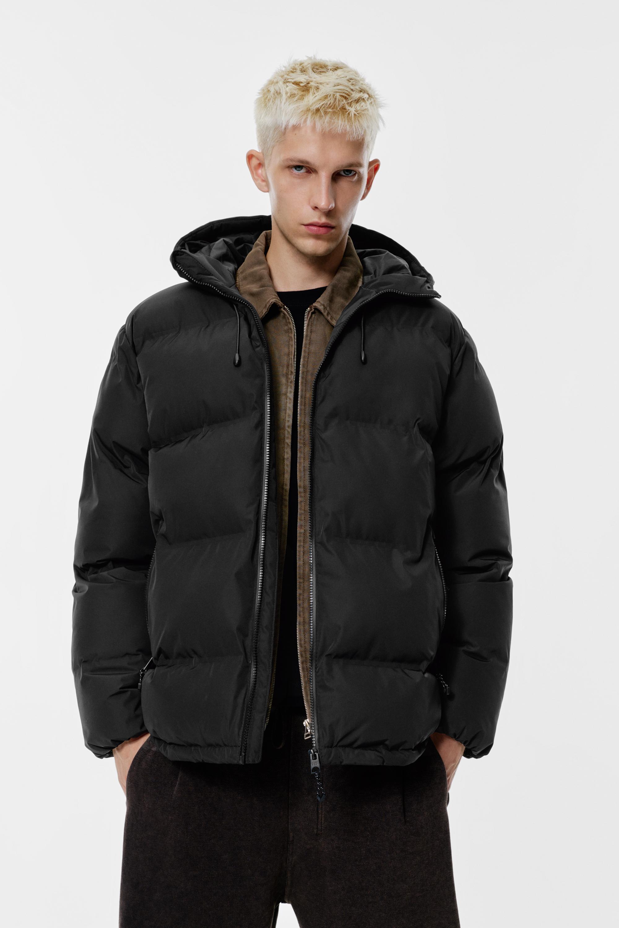 Kapüşonlu, ısıyla mühürlenmiş şişme ceket - Görsel 19