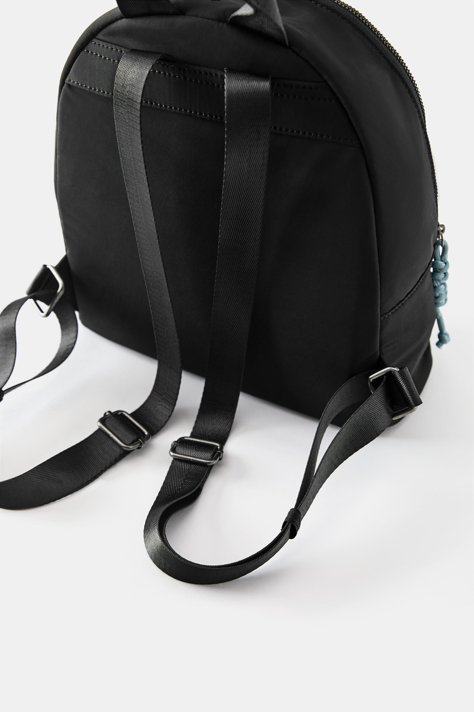 Embellished nylon backpack — Black