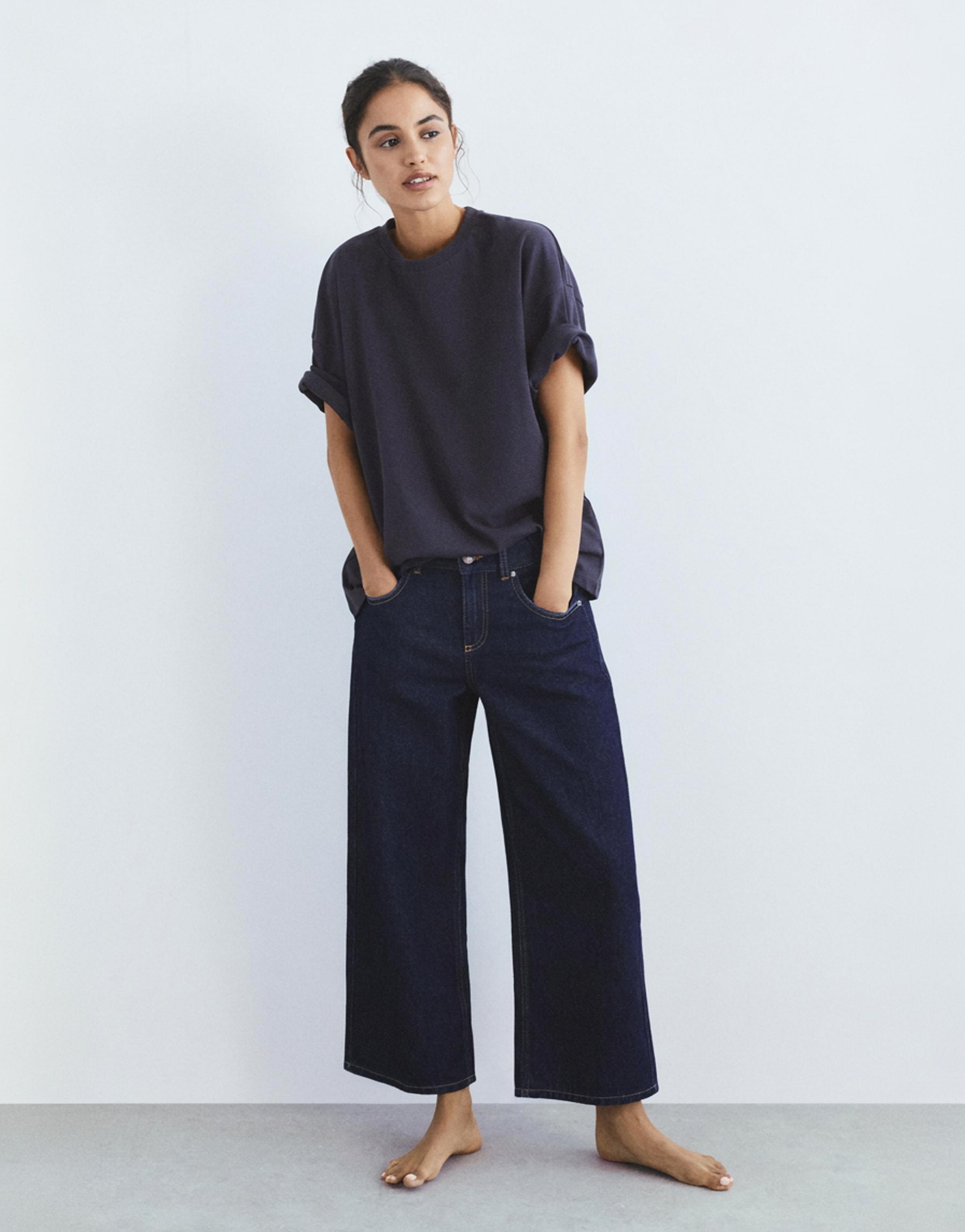 Oversize short sleeve T-shirt — Navy